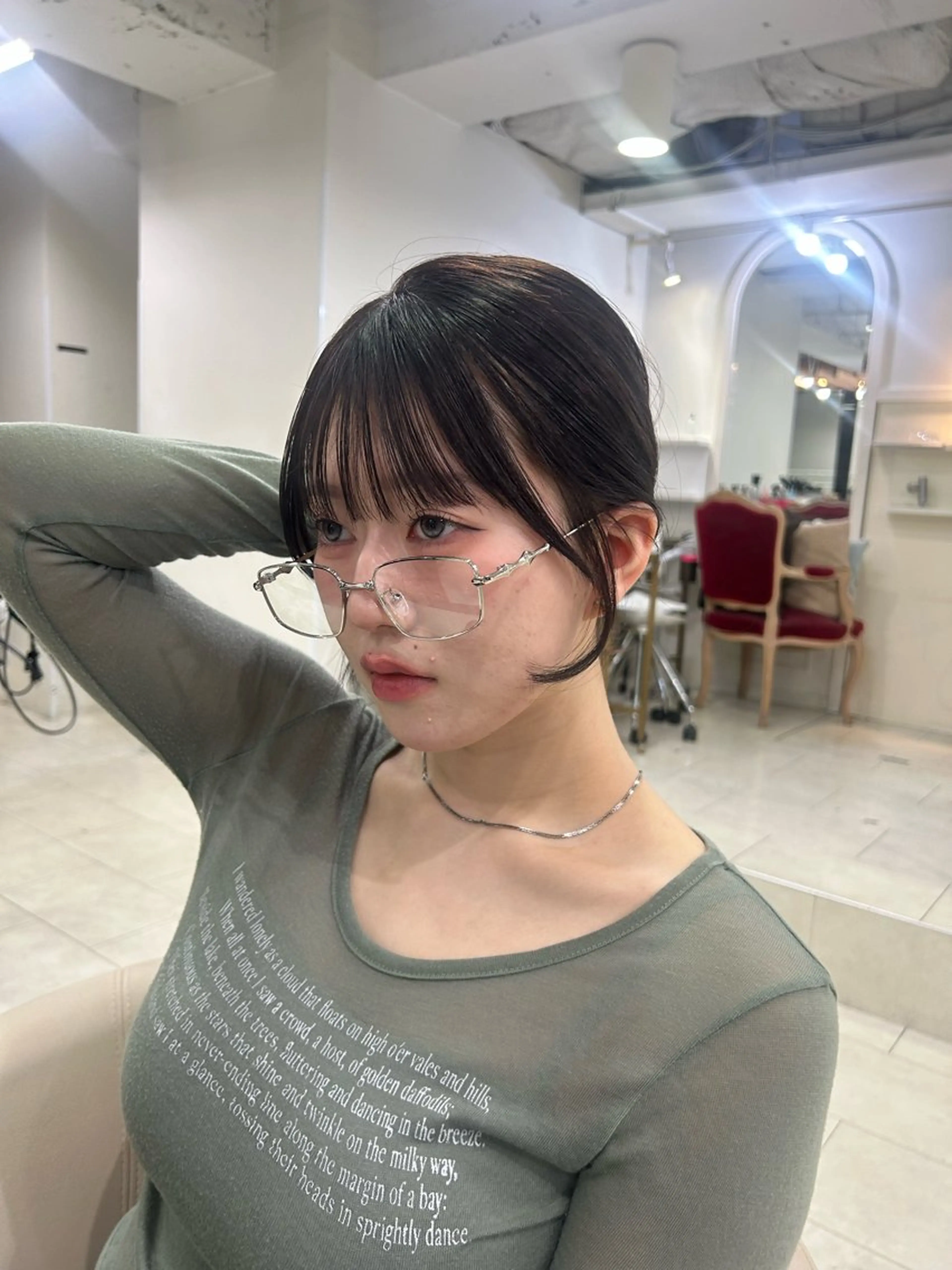 前髪カットの写真