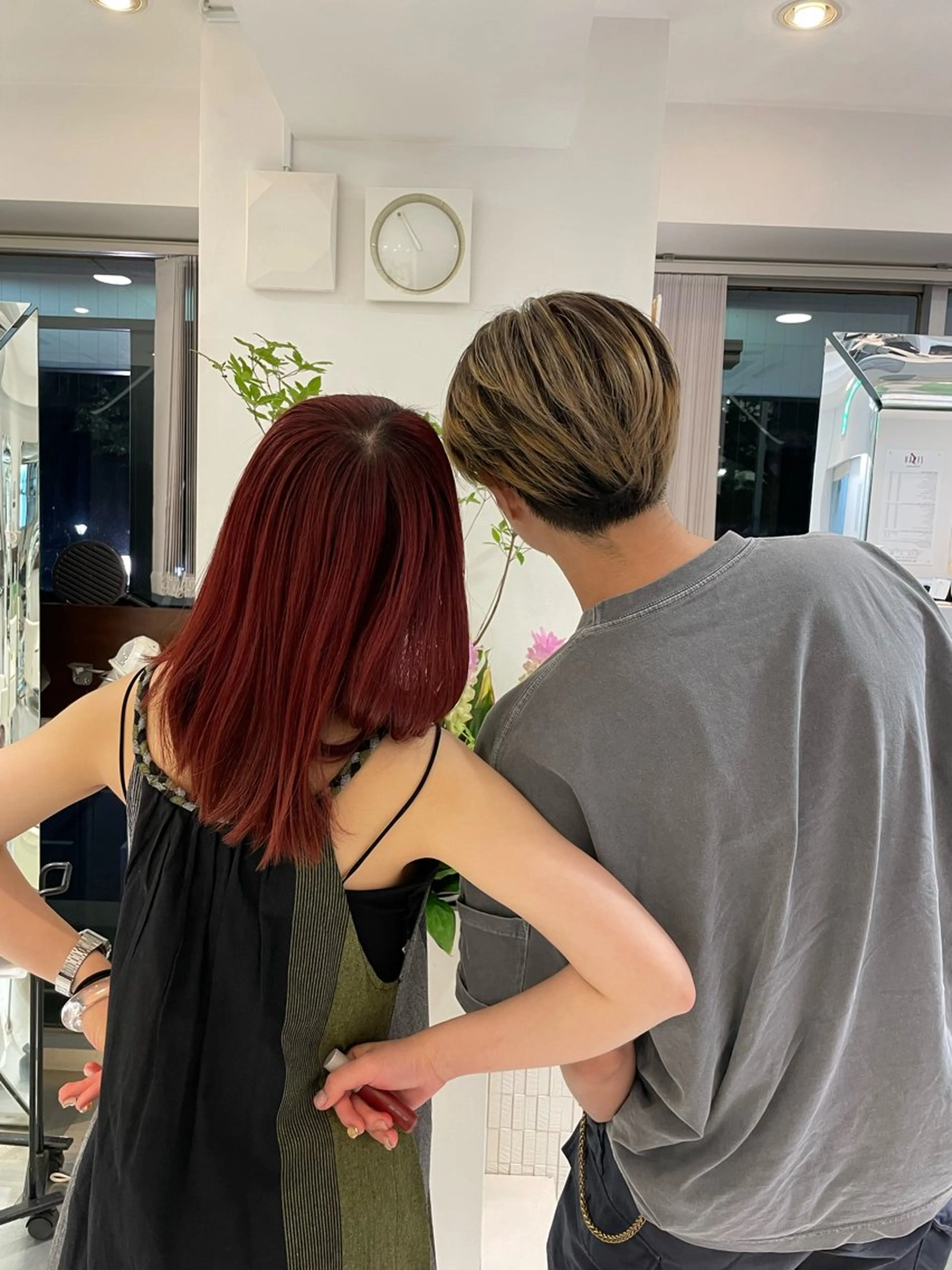 カラー バレイヤージュ レッドカラー Libero／ HARUKA【柏】のヘアスタイル