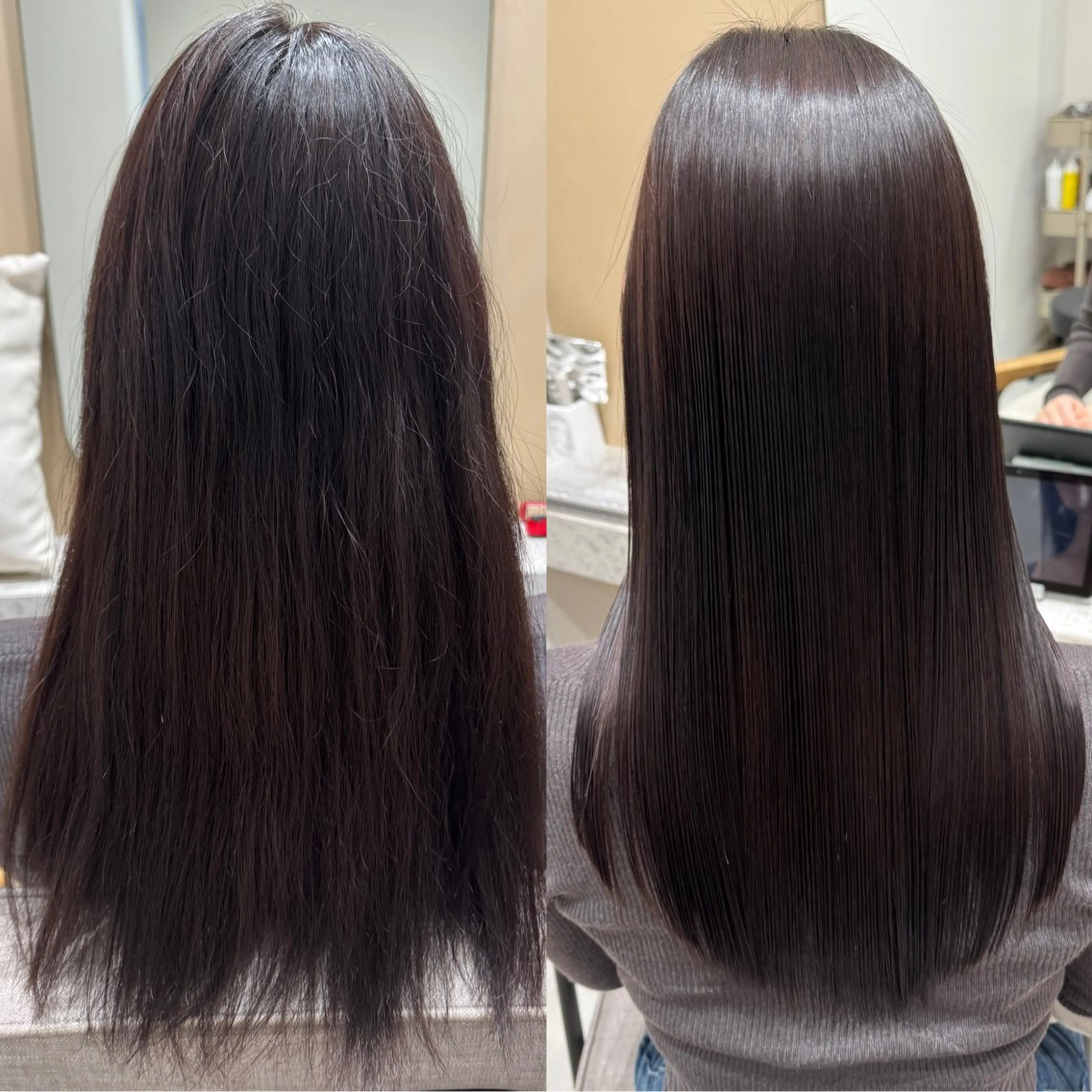 ロング カット 縮毛矯正 トリートメント 🌜美髪矯正/艶髪 /ボブ/こころ🌛のヘアスタイル