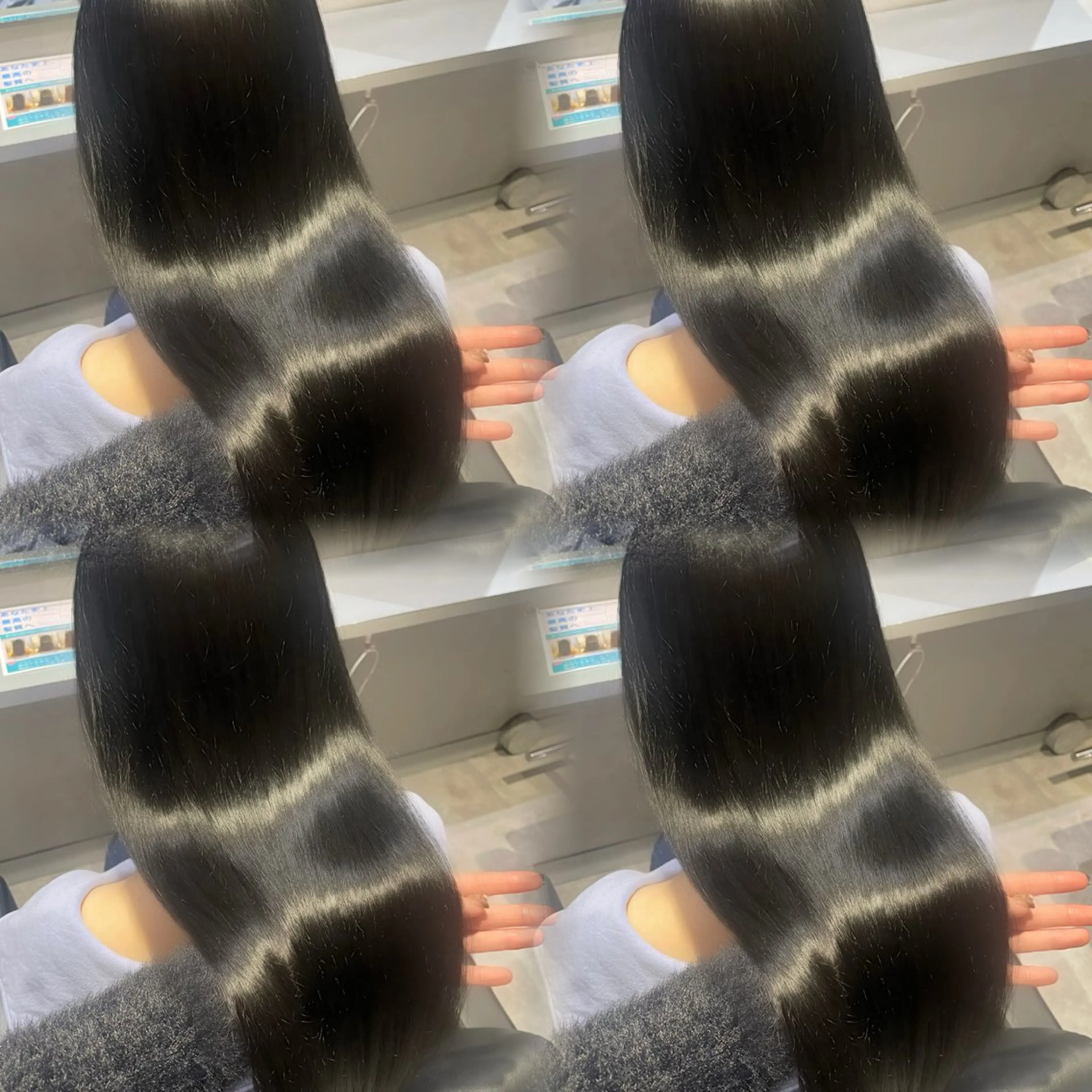 ロング カラー カット ヘアカラー 縮毛矯正 トリートメント 髪質改善/透明感ヘア にちか🐰のヘアスタイル