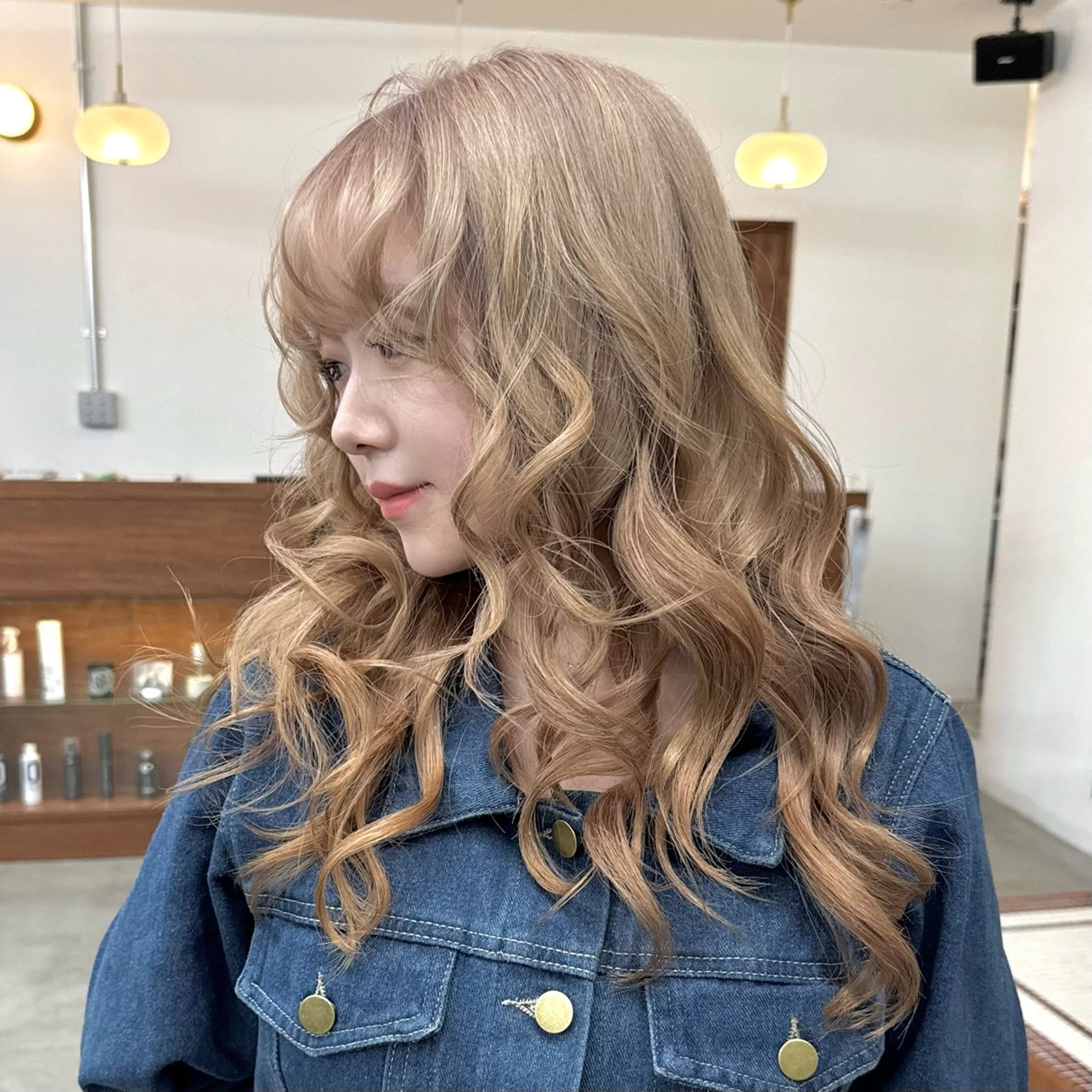 ロング カラー ヘアカラー トリートメント エクステモデル募集 💗大阪梅田/川上のヘアスタイル