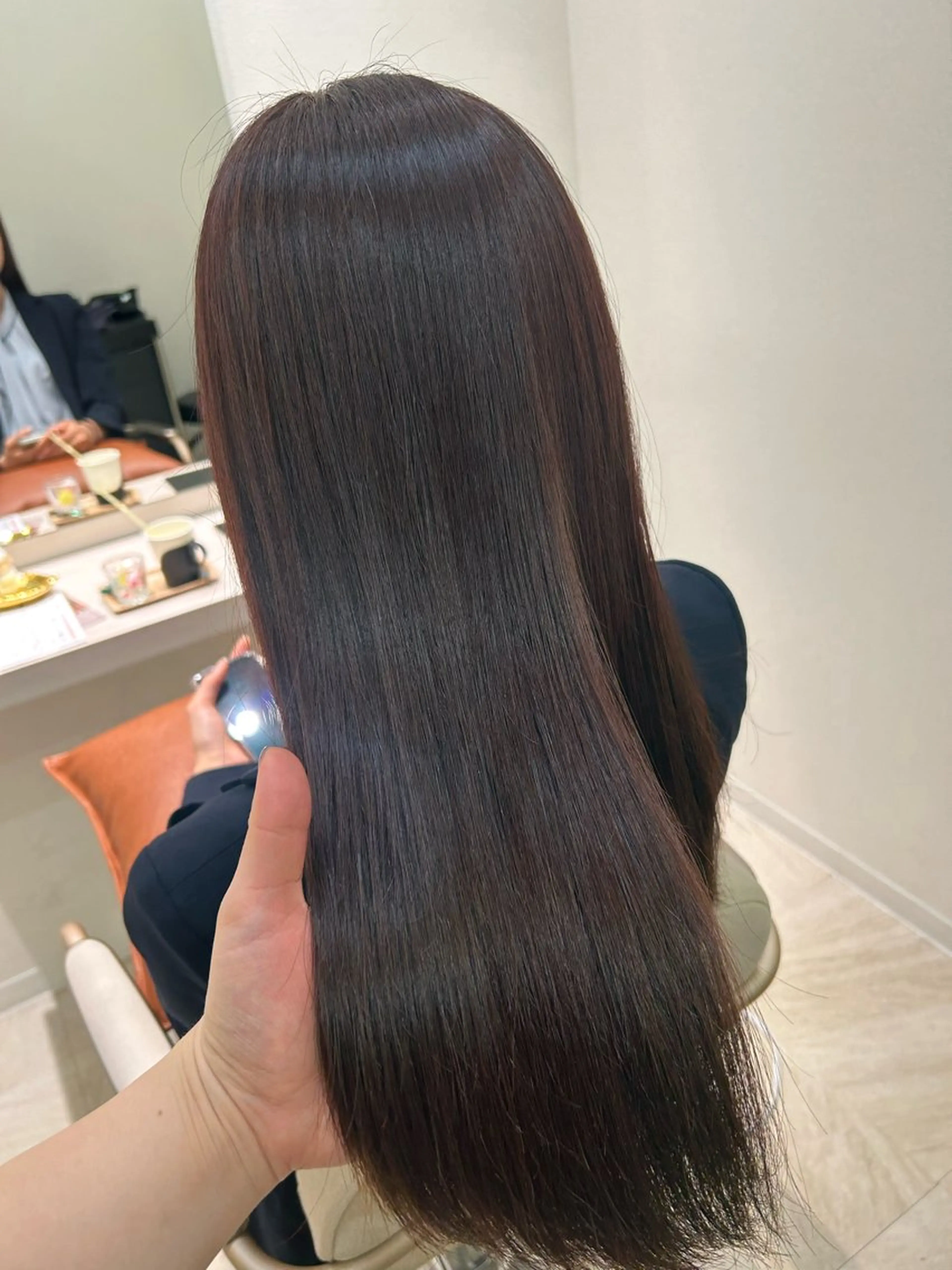 ロング カラー ブラウンカラー ピンクカラー ピンクブラウン カット ヘアカラー トリートメント 天笠麻穂 /tocca船橋南口のヘアスタイル