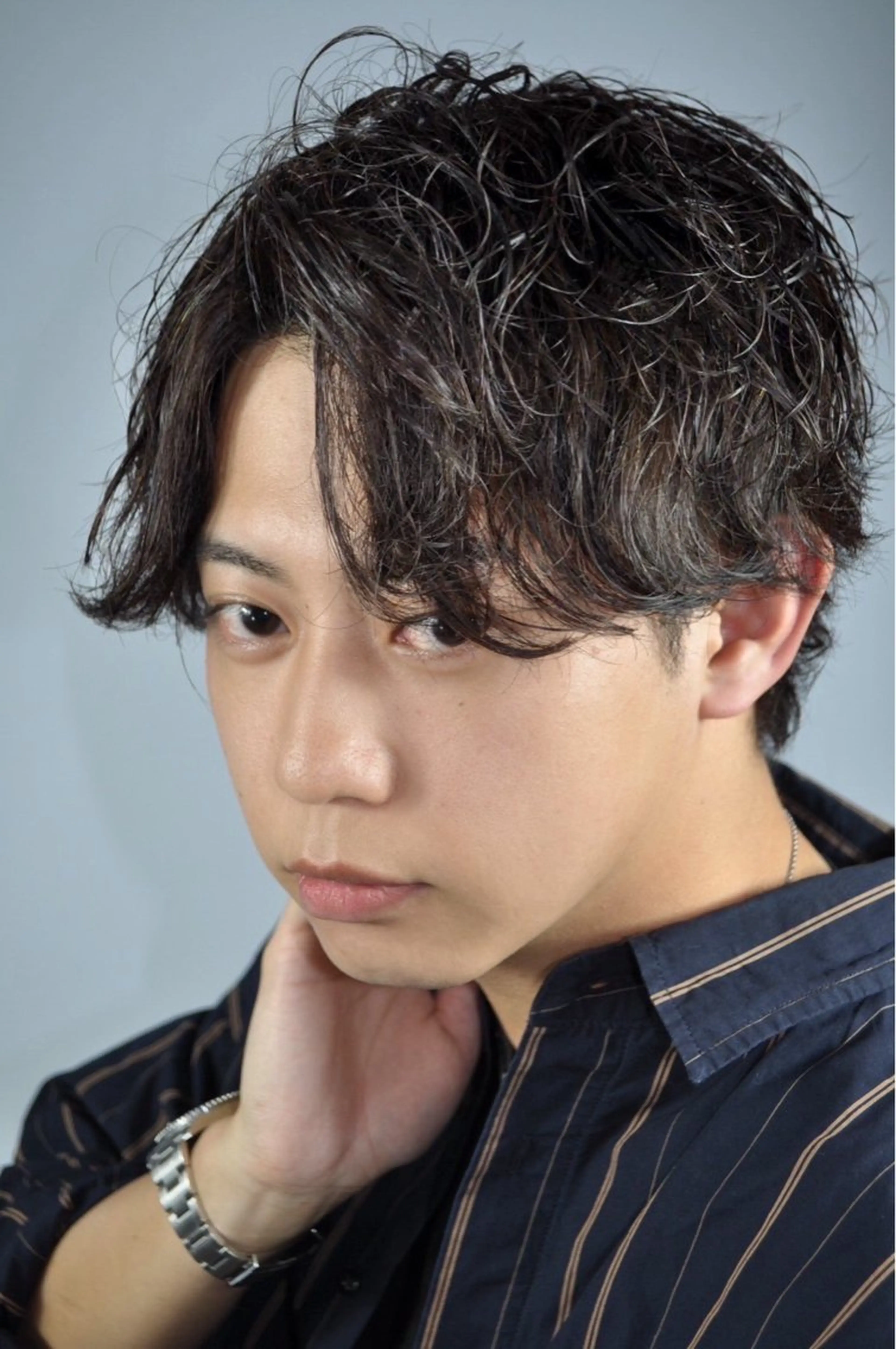 セミロング ヘアアレンジ メンズ 櫻井 亮汰のヘアスタイル