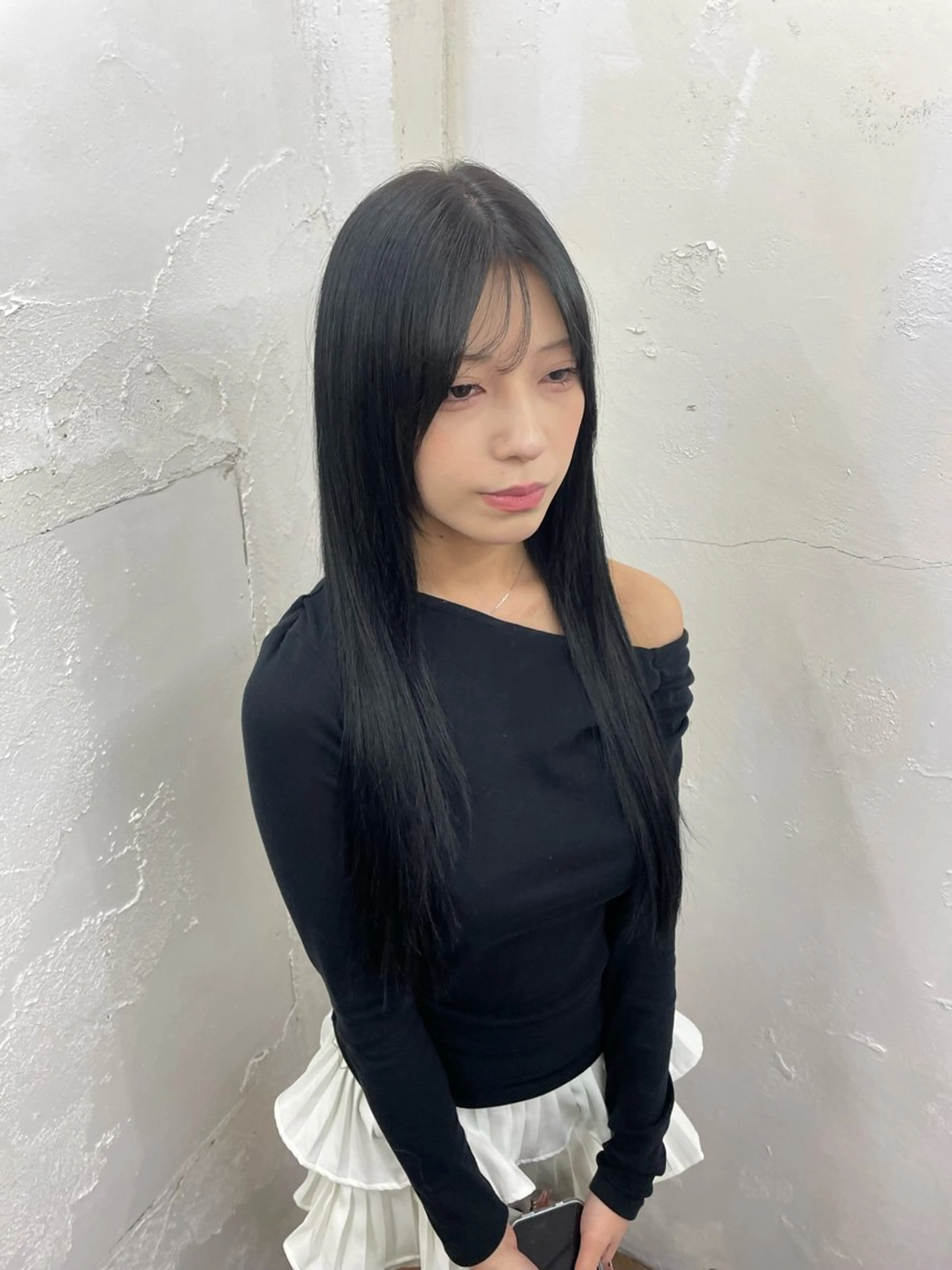 ロング エクステ ロング 𝙃𝘼𝙍𝙐🎀 韓国×エクステのヘアスタイル