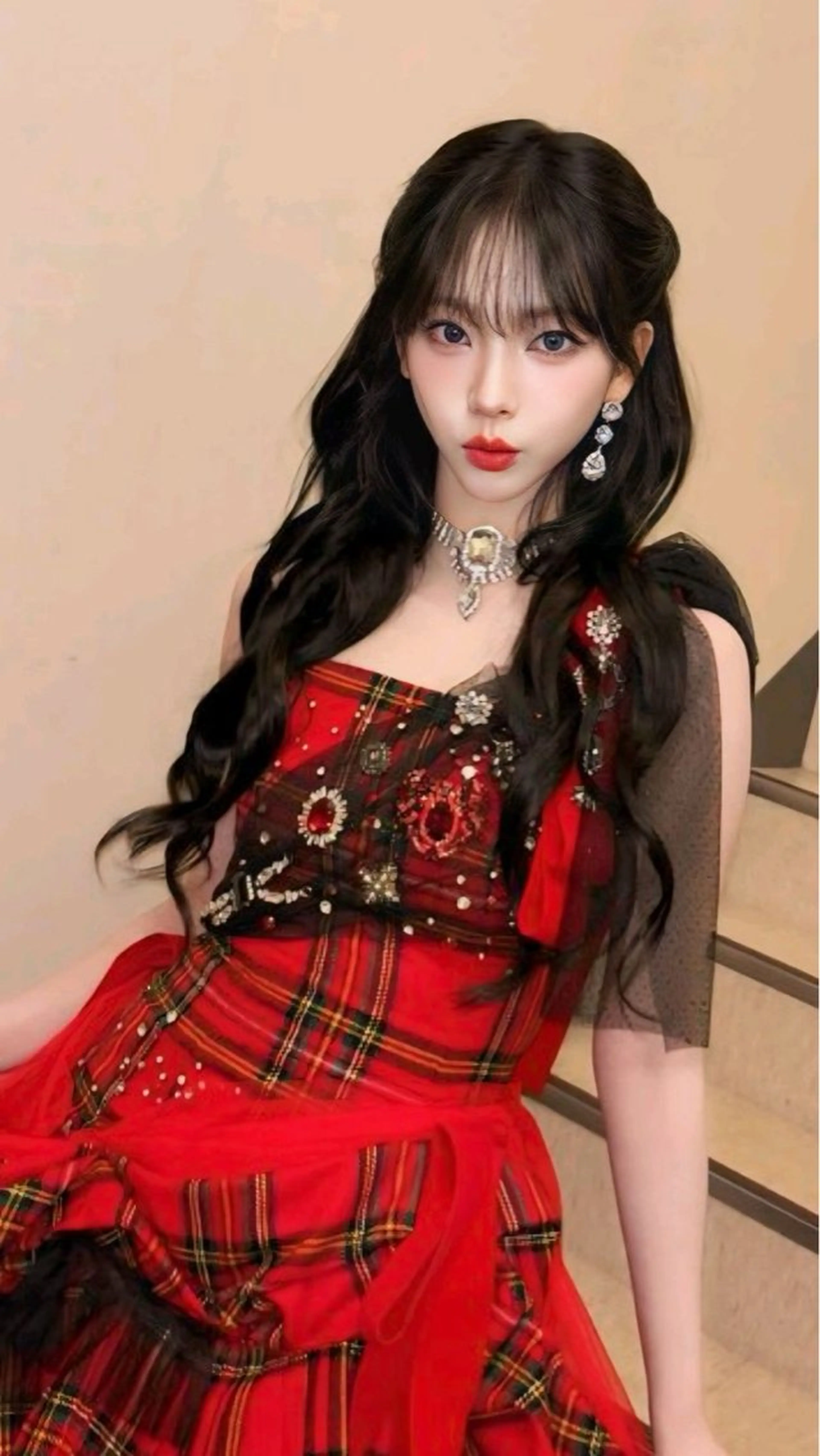 ロング カラー ハイトーン/韓国 レイヤー/るか🎀のヘアスタイル