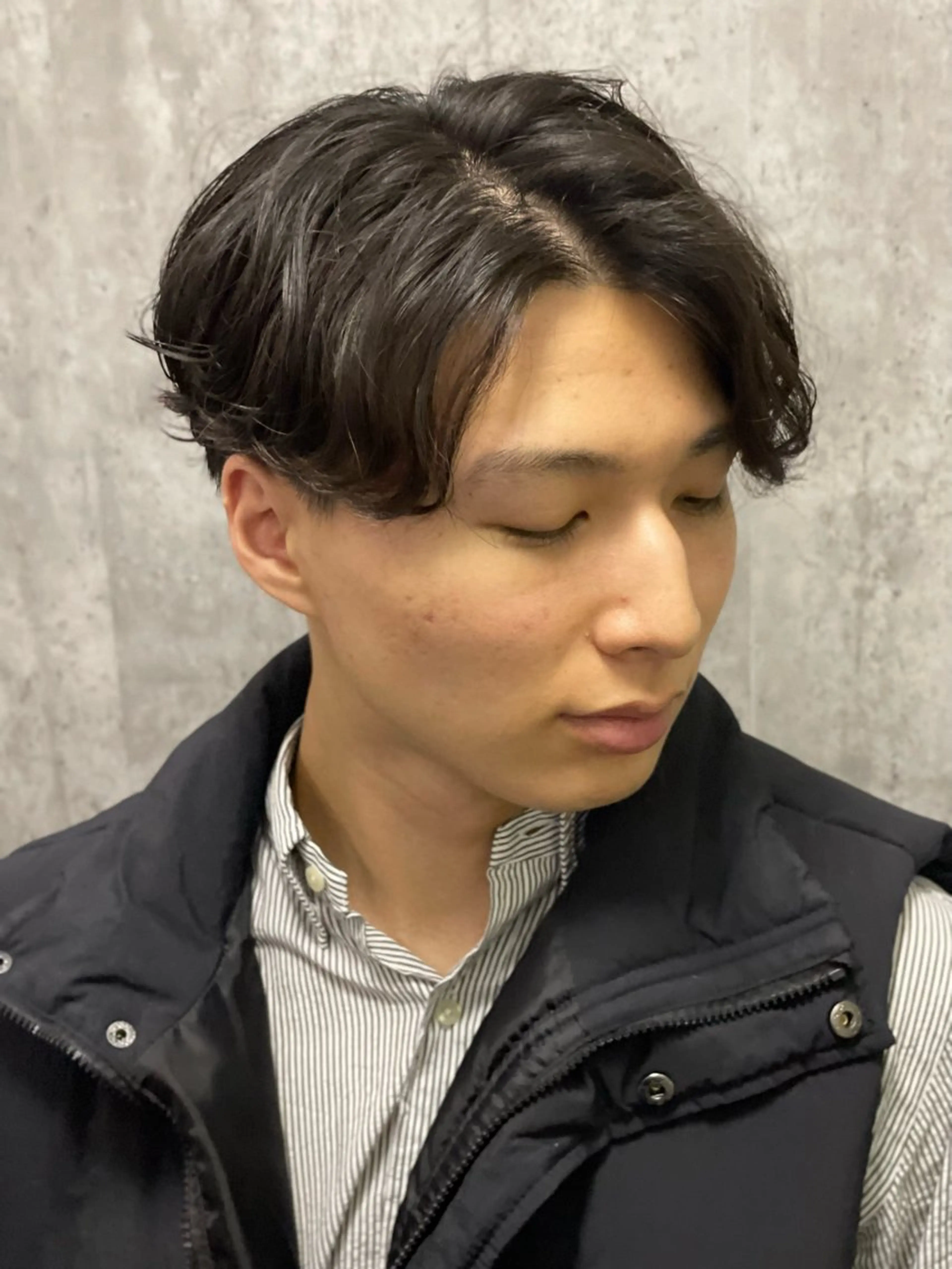 ショート パーマ メンズ 浅見 天翔のヘアスタイル