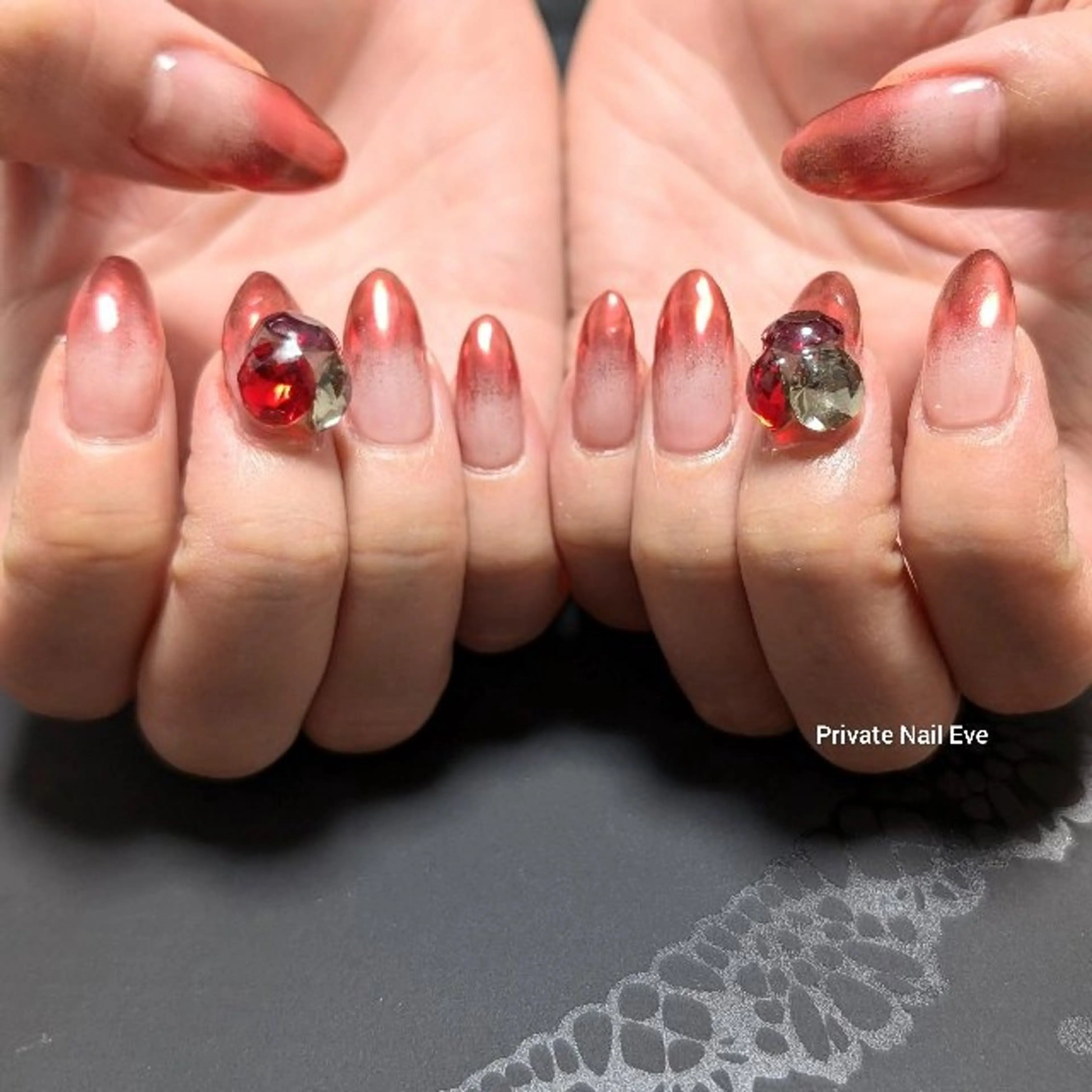 ネイル グラデーション ミラーネイル ハンドネイル ネイル junkoのネイルデザイン