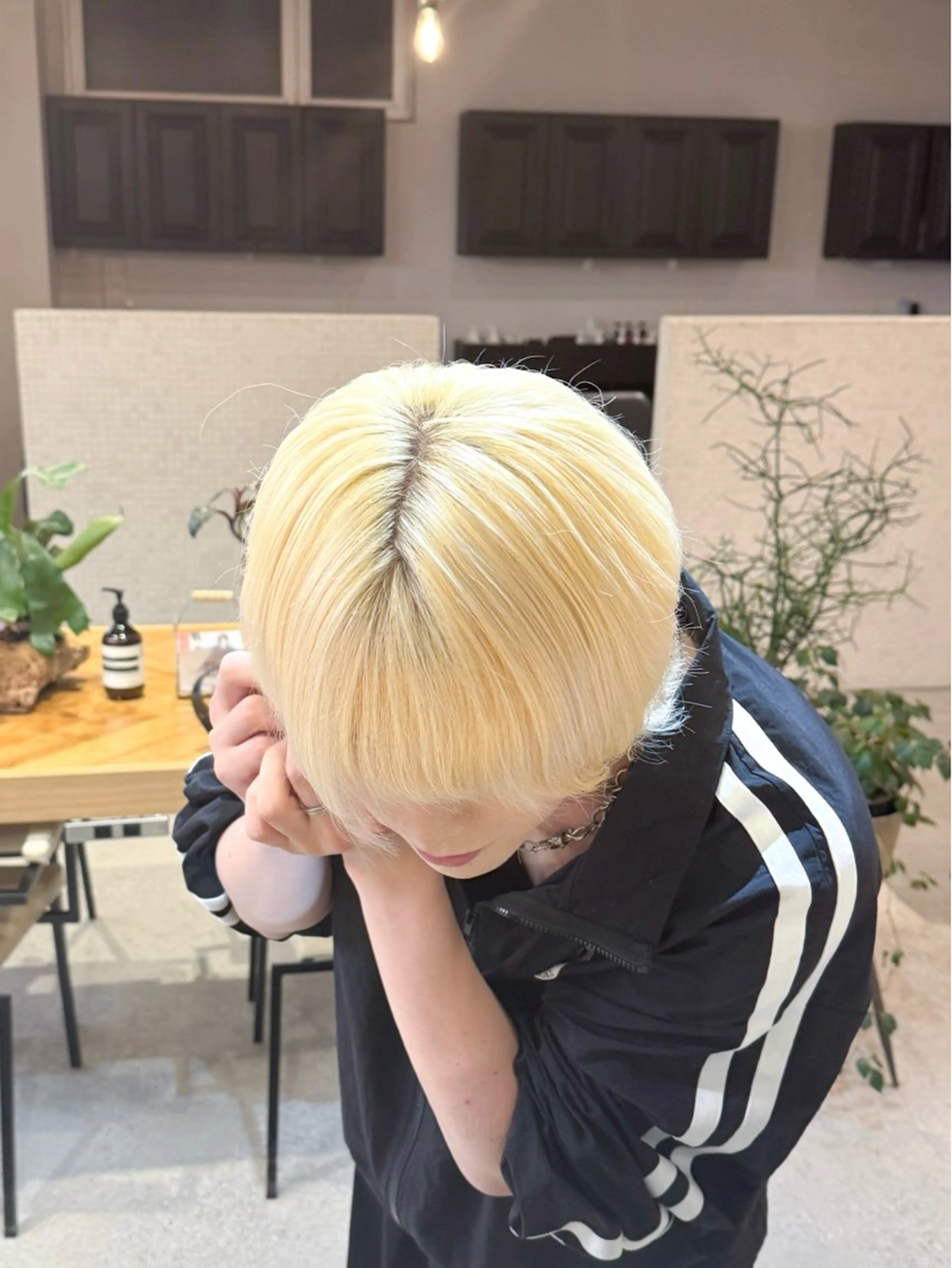 ミディアム カラー シャドウパーマ No.1うえちりくのヘアスタイル