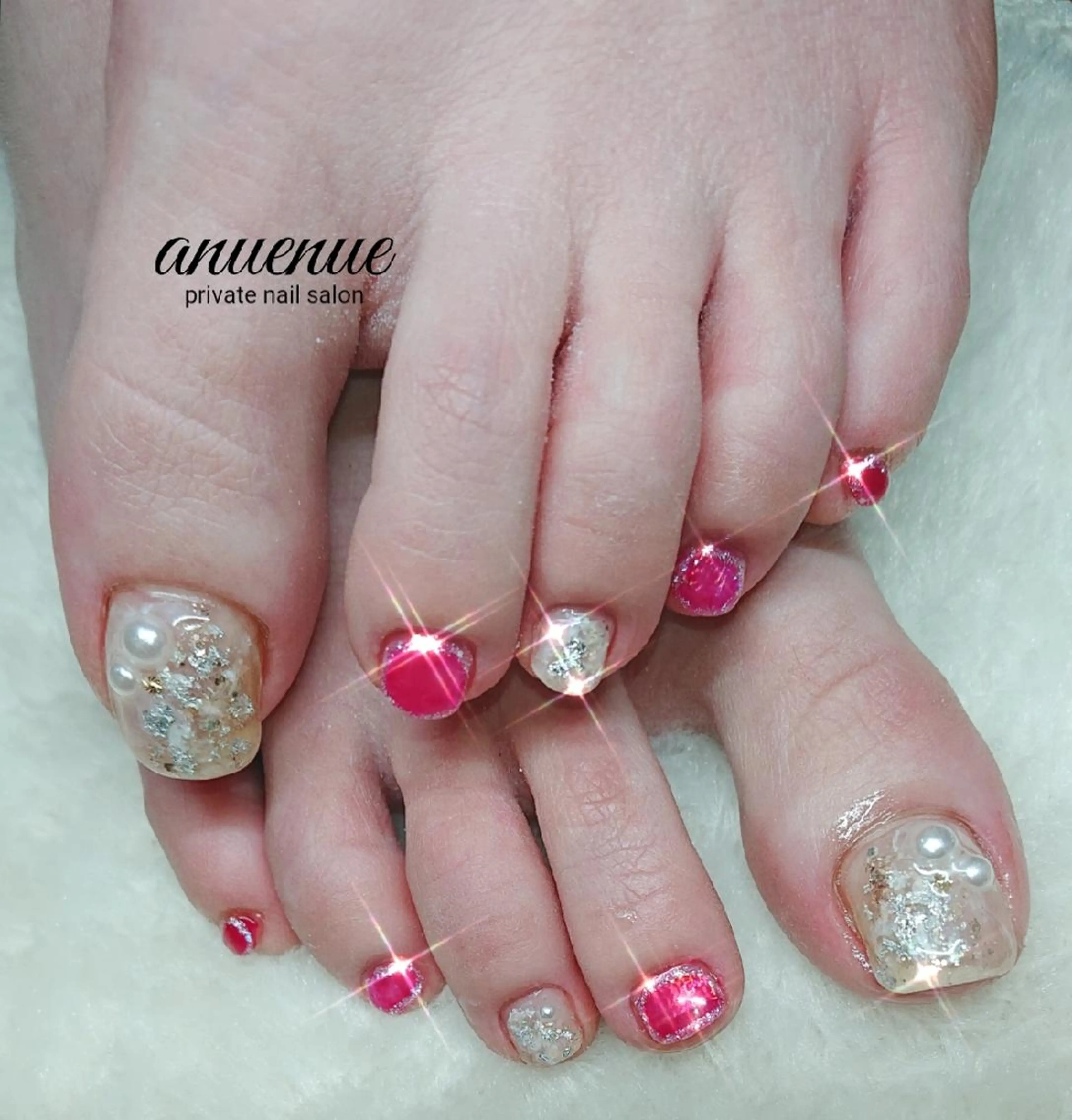 フットネイル👣10本付け放題(オフあり)の写真