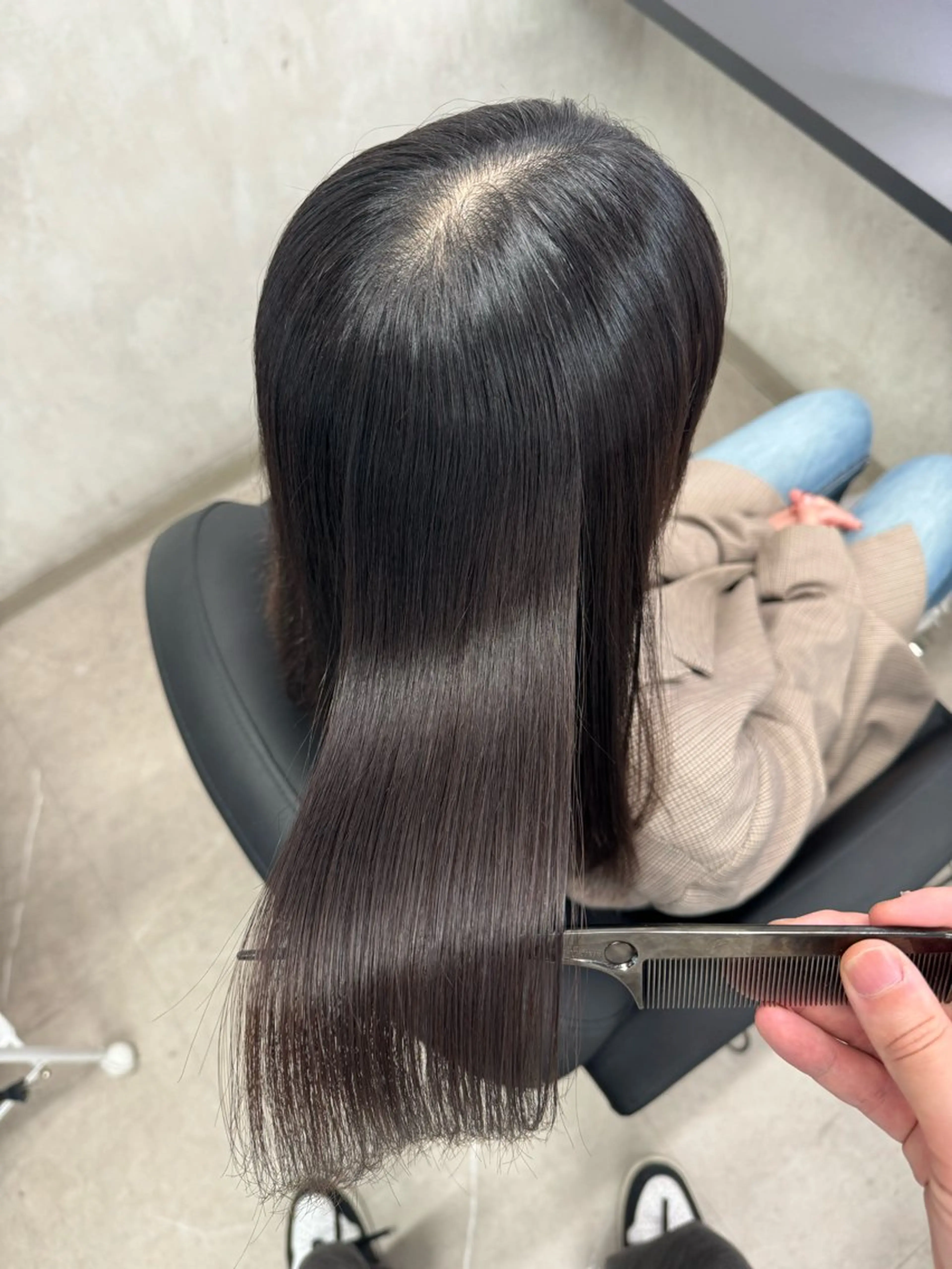 ロング XYZ所属・縮毛矯正/髪質改善 韓国風/MIKIYAのヘアスタイル