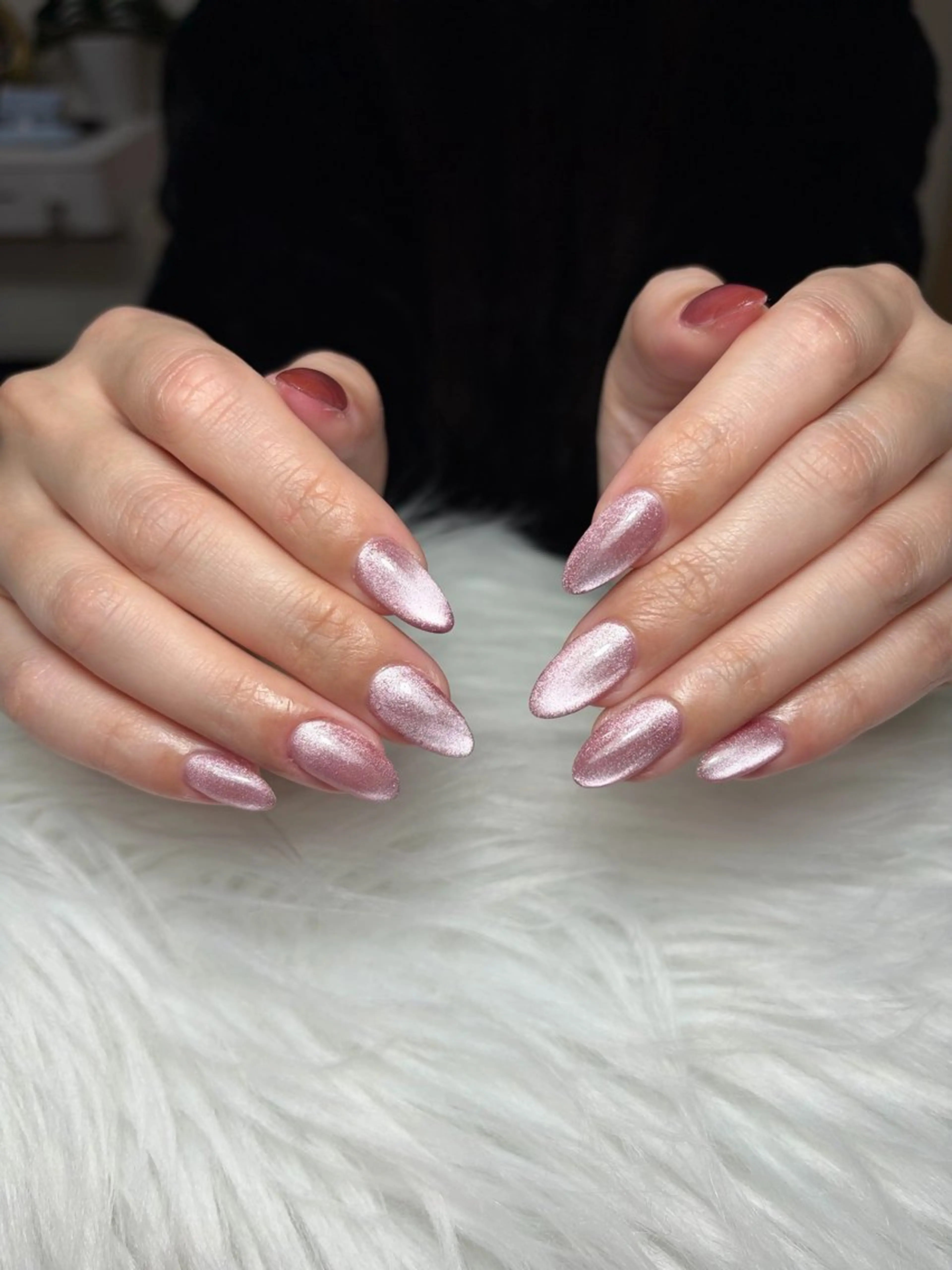 ネイル アートネイル 長さ出し ジェルネイル マグネットネイル ニュアンスネイル ハンドネイル Cloudy Chan Nailのネイルデザイン