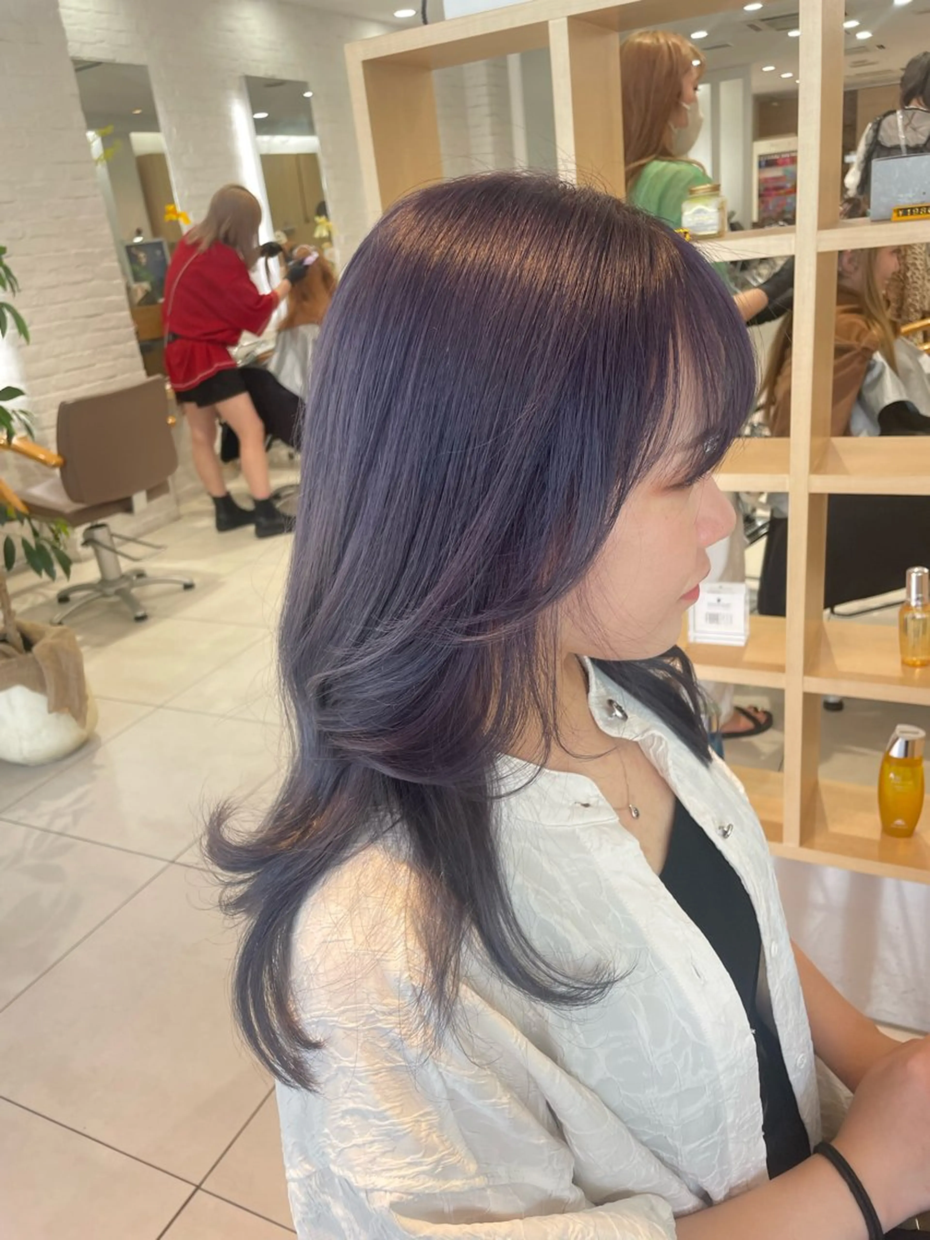 ロング 顔まわりレイヤー 姫カット 韓国風ヘア レイヤーカット ロング 🧸SAKI🎀 韓国レイヤーのヘアスタイル