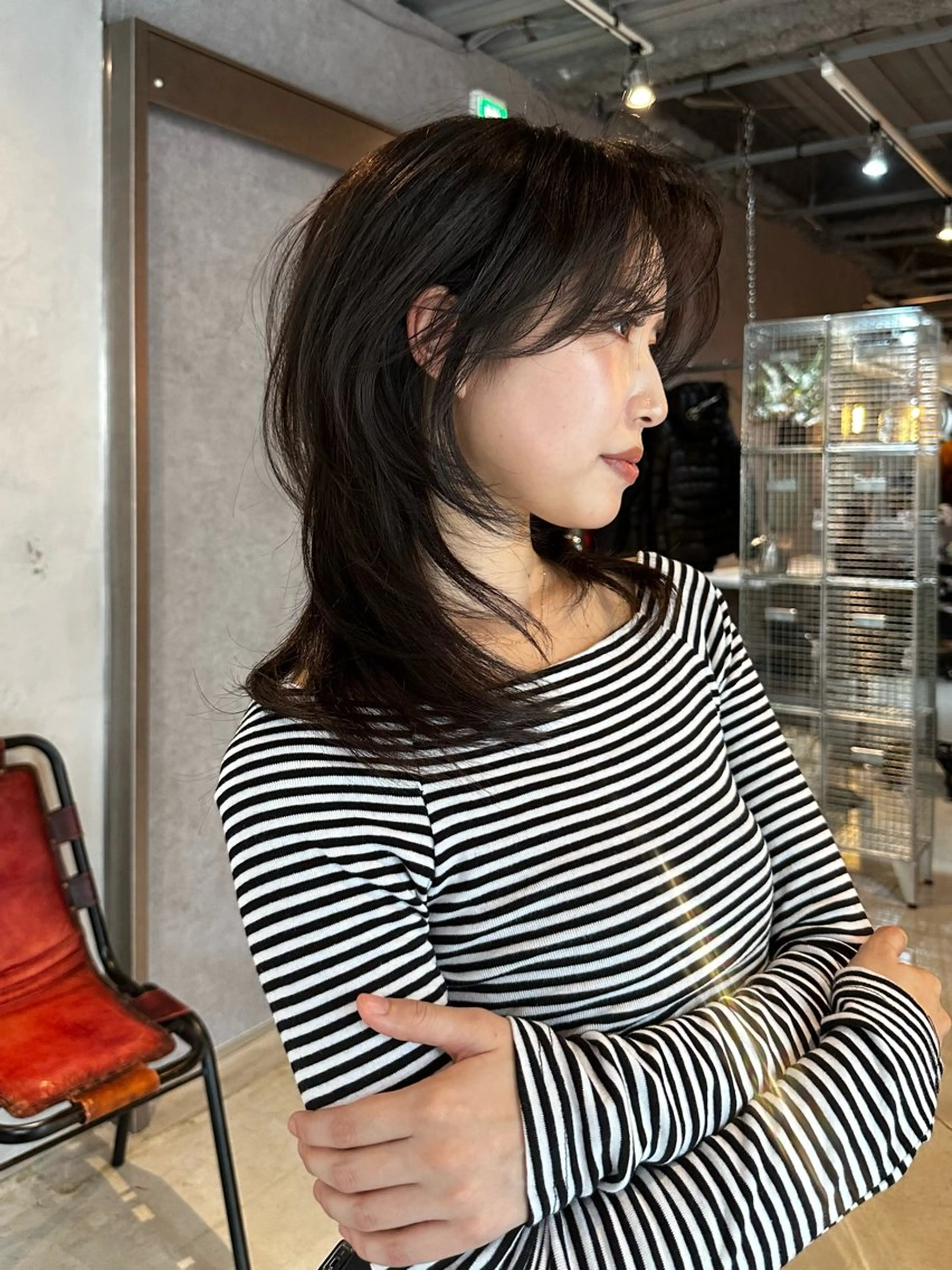 セミロング ハイレイヤー レイヤーカット カット トリートメント 盛れるカットカラー DEAN豊橋店のヘアスタイル