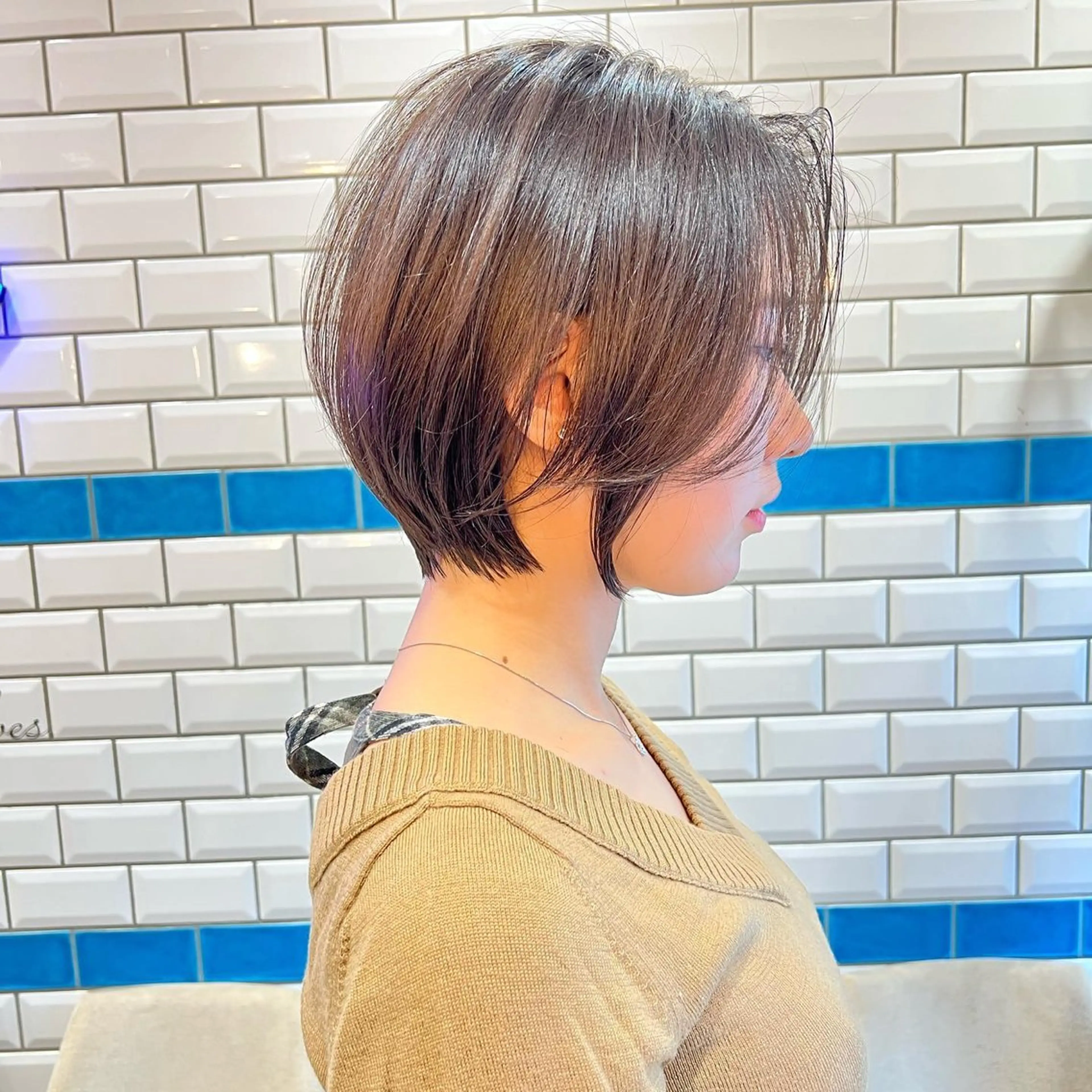ショート カラー パーマ ショートヘア 絶対垢抜けレイヤー/ 透明感カラーリョウヤのヘアスタイル