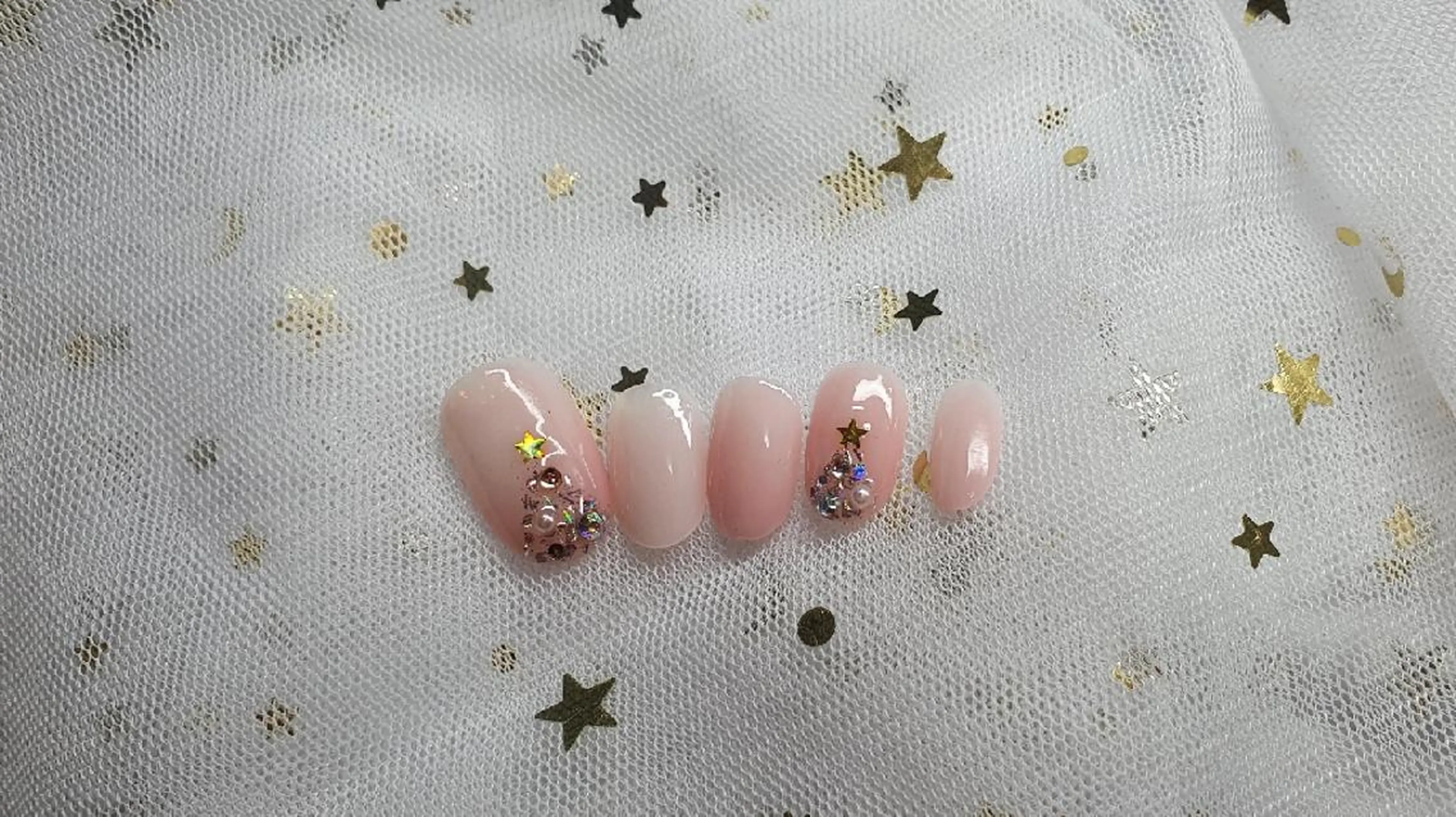 ネイル クリアネイル ピンク 168.0 beautyのネイルデザイン