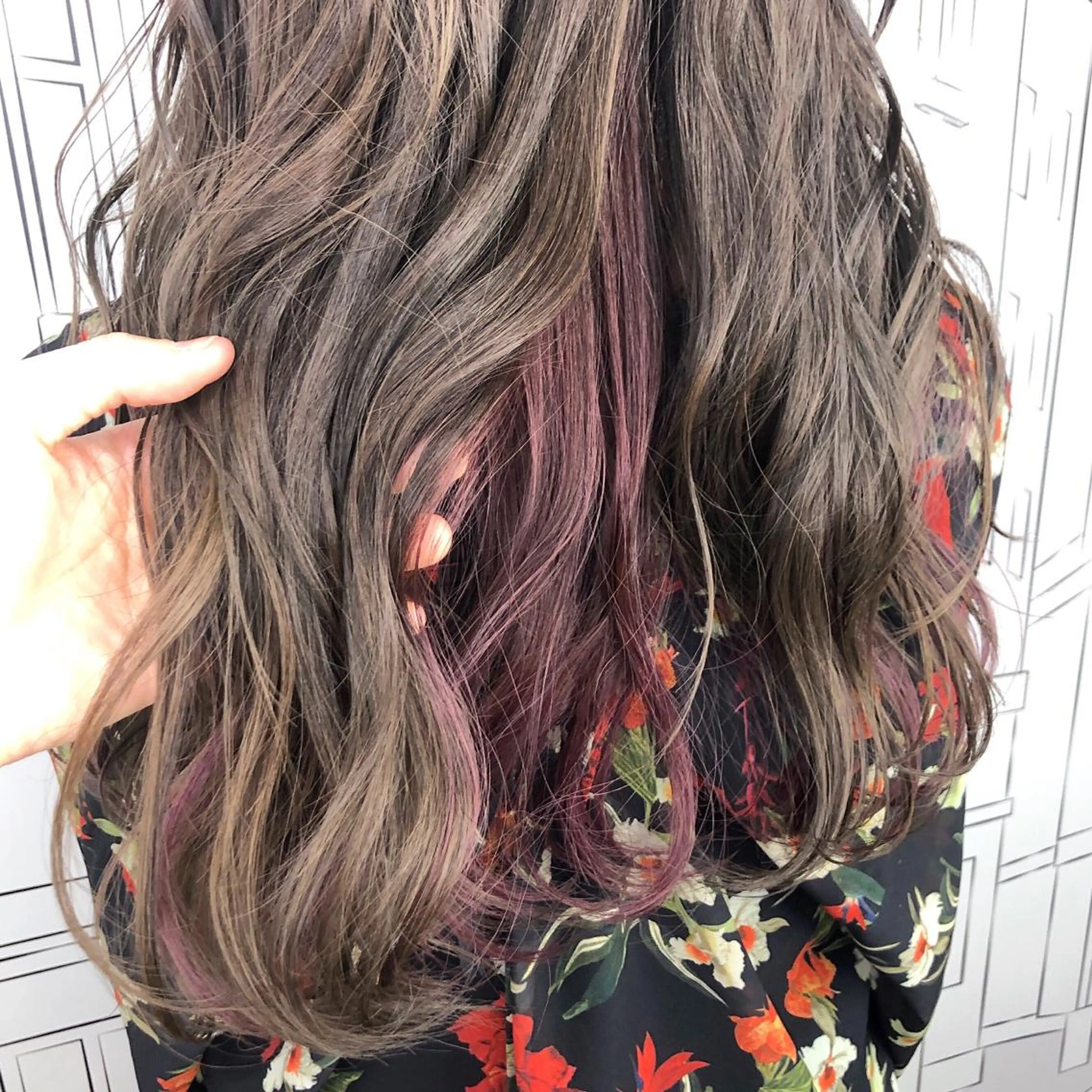 セミロング カラー イルミナカラー TOMOKA 艶髪/透明感カラーのヘアスタイル