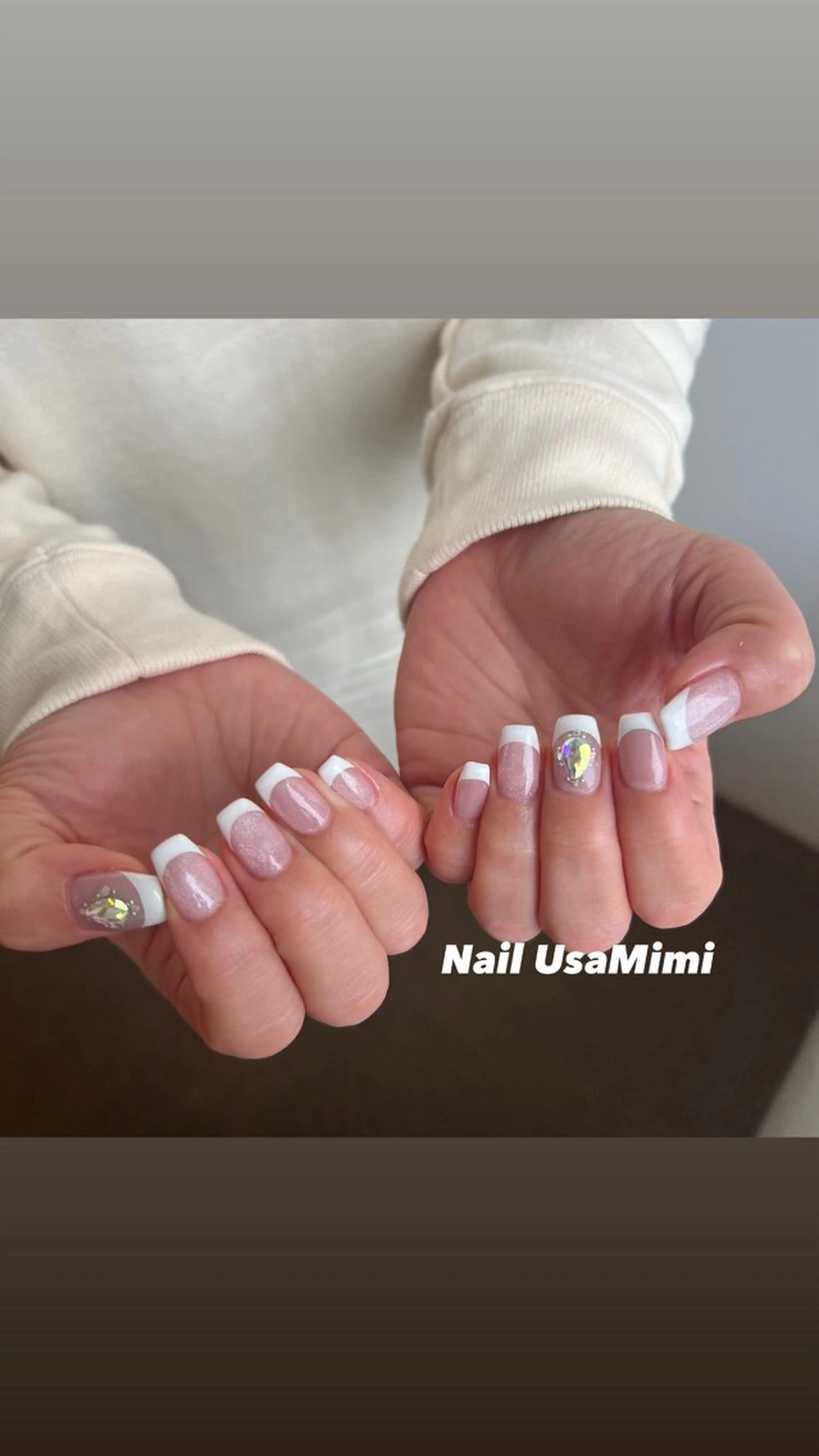 ネイル フレンチネイル ジェルネイル 韓国ネイル マグネットネイル 持ち込み 本町NailUsa Mimi RIKOのネイルデザイン