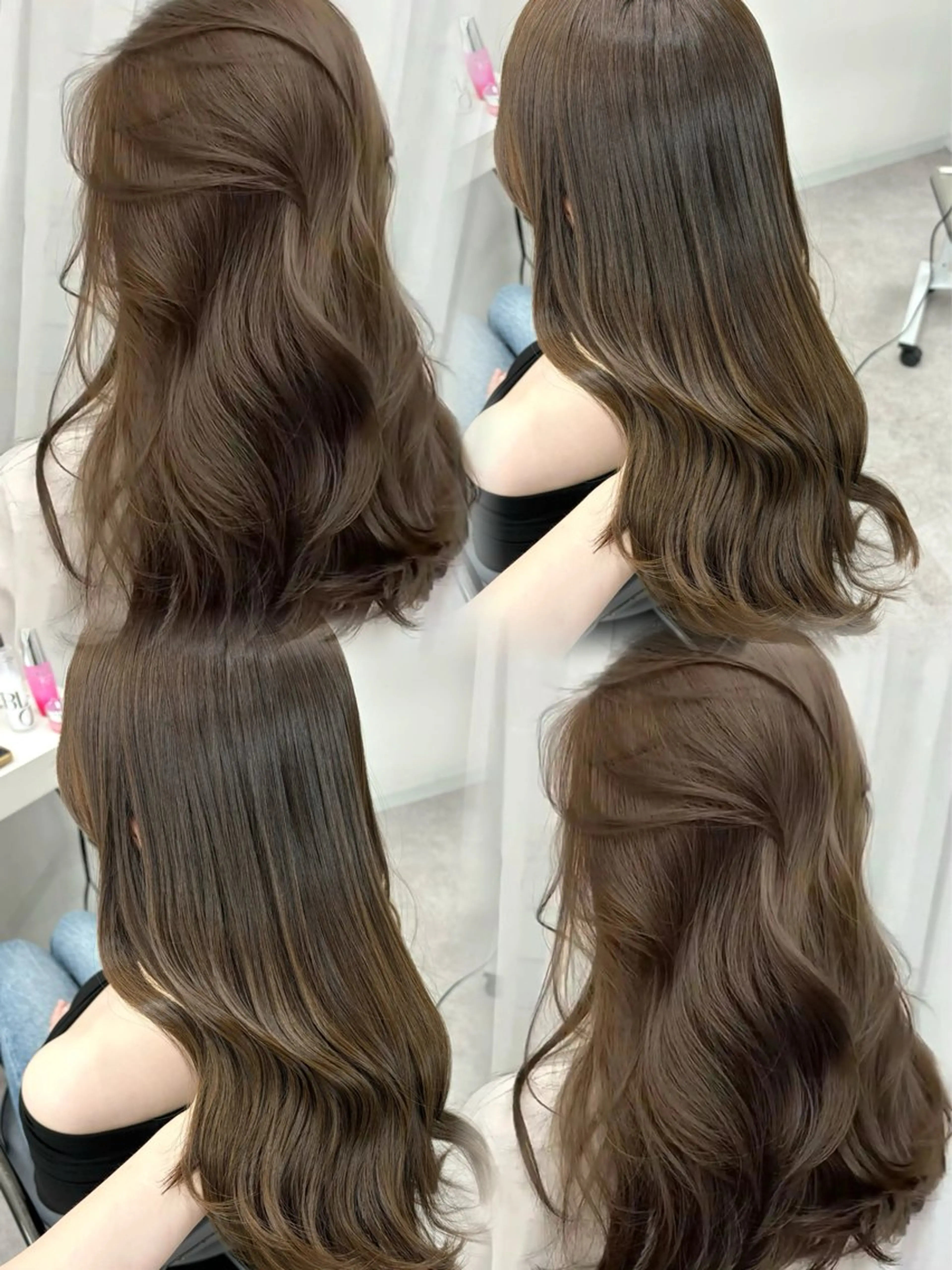 ロング カラー ベージュカラー 透明感カラー イルミナカラー オリーブベージュ カット ヘアカラー トリートメント ゆいな/天神美容室 /透明感カラー🎀のヘアスタイル