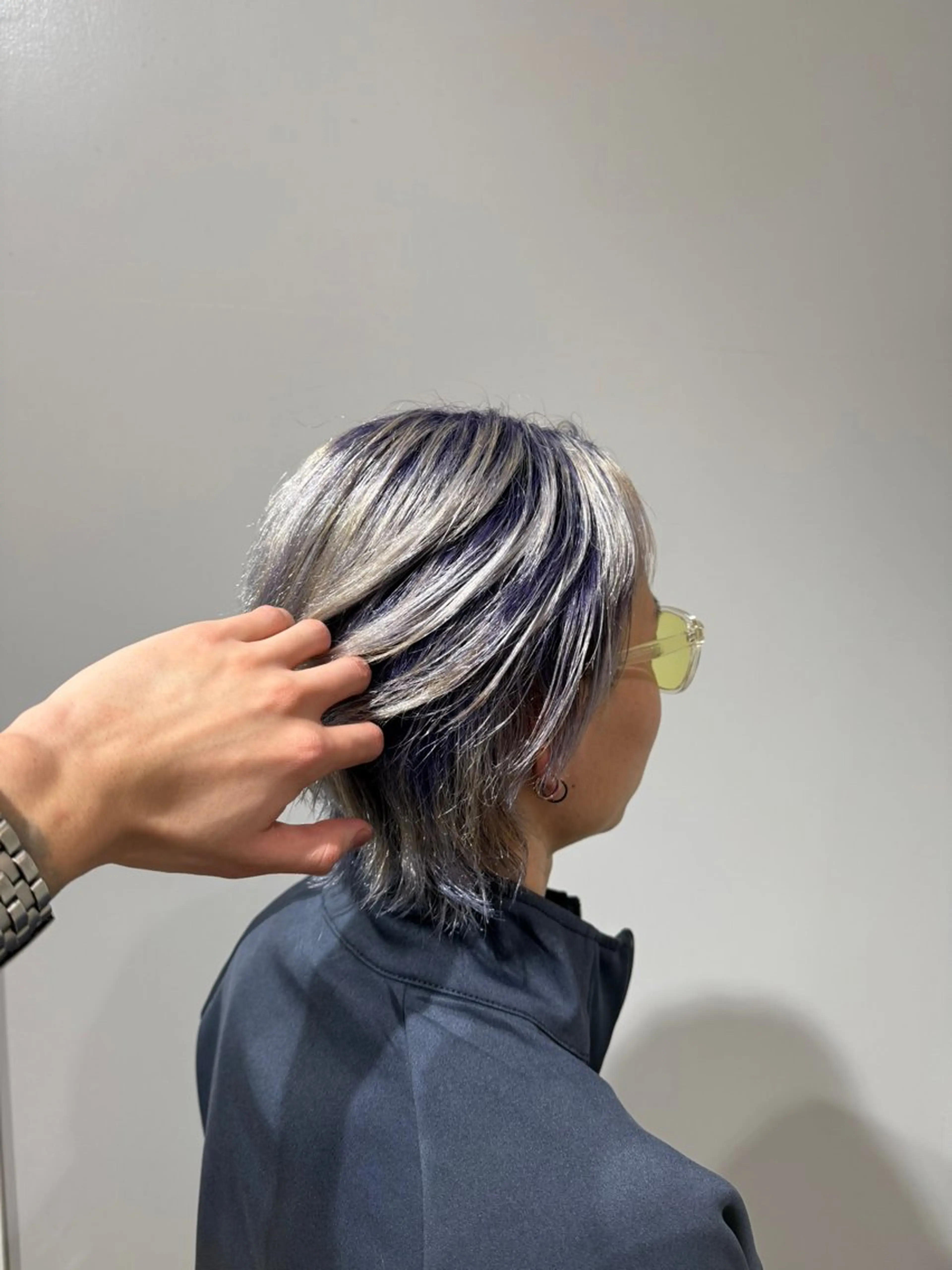 ショート カラー メンズ メンズブリーチ センターパート メンズウルフカット ブリーチ ケアブリーチ カット ヘアカラー トリートメント Riganuts王子 Hayato✂︎のヘアスタイル