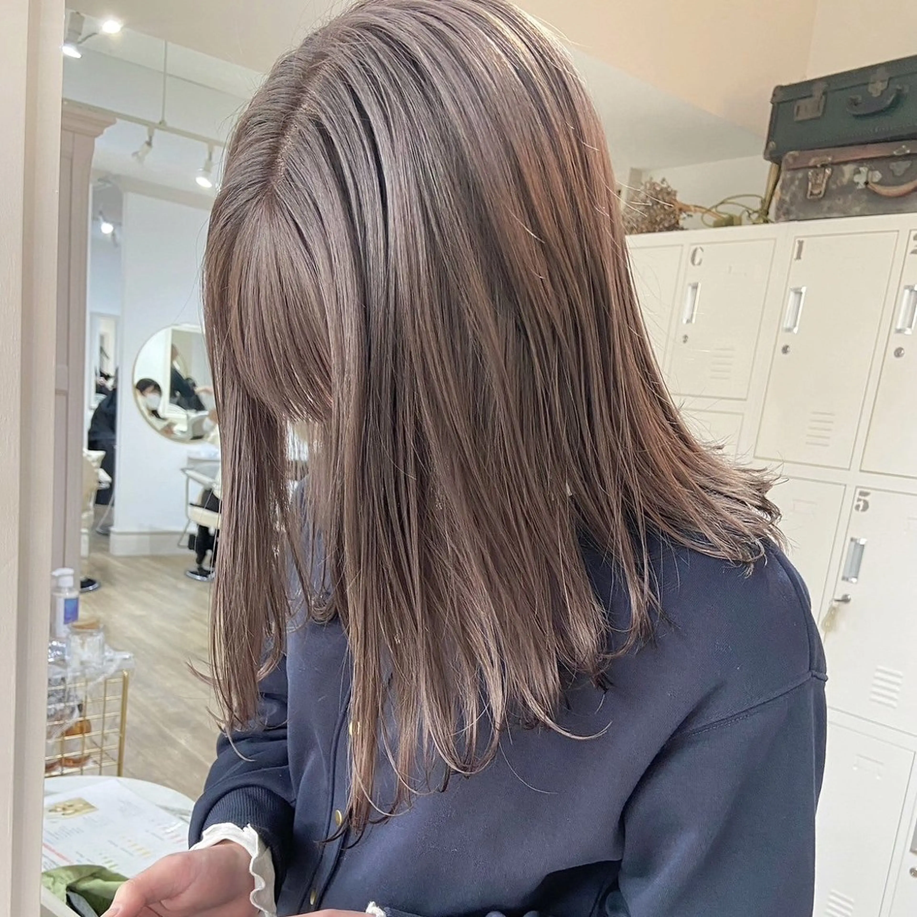 ミディアム カラー スズナ♡ 透明感カラー✩.*˚のヘアスタイル