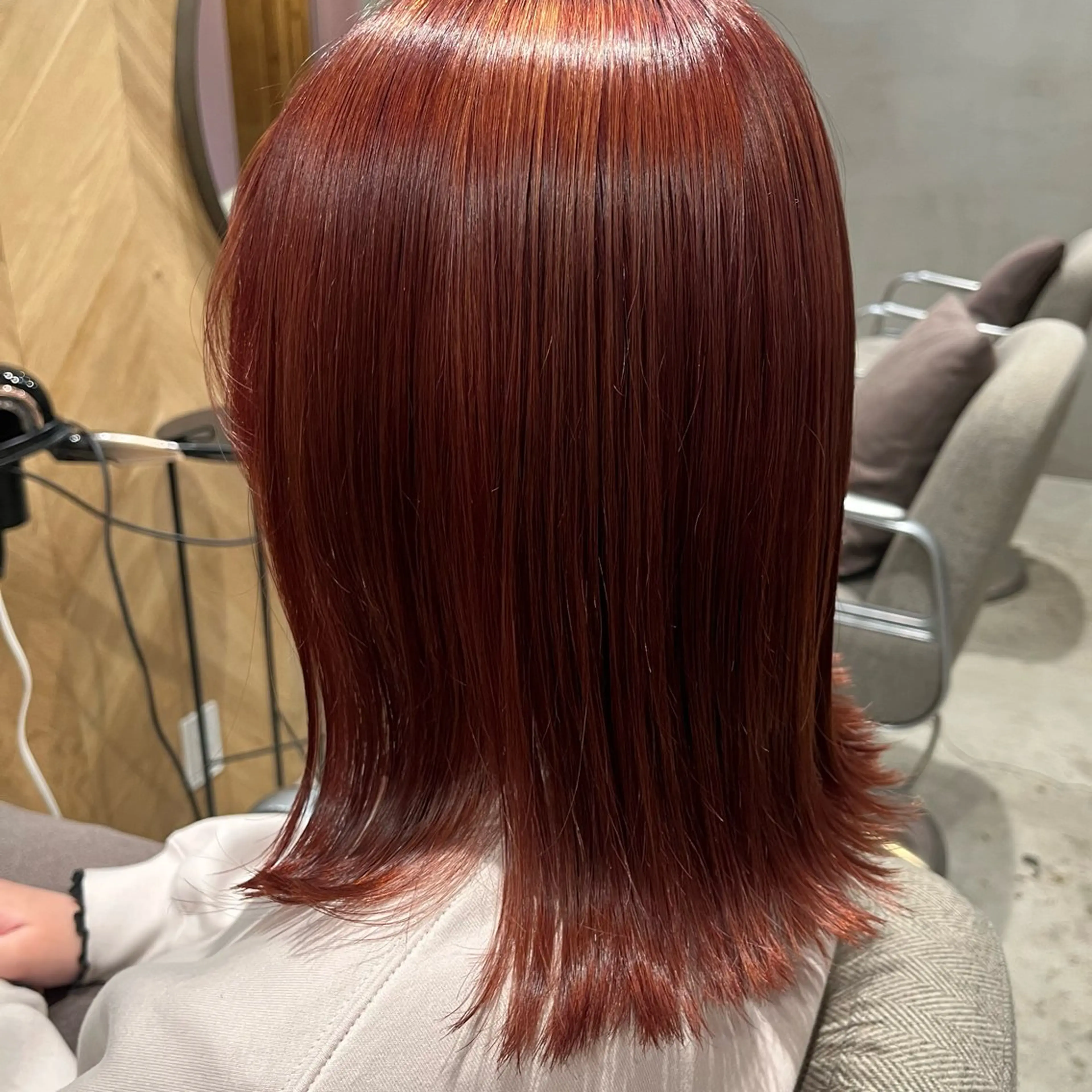 ミディアム カラー カシス ダブルカラー ピンクカラー risa🌟池袋/ カットモデル/カラーのヘアスタイル