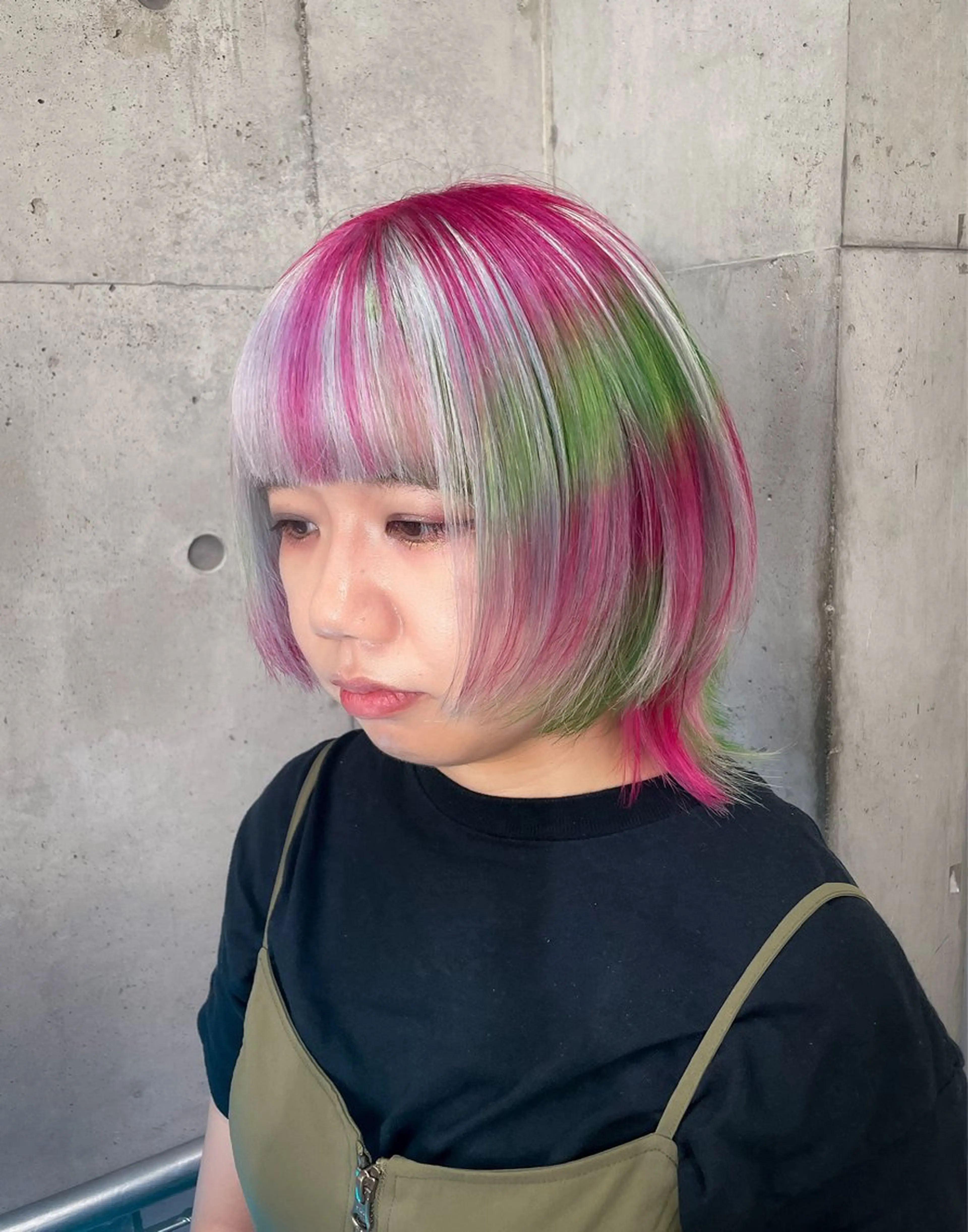 ミディアム ヘアカラー ハイトーン/ブリーチ /ウルフ⛓️MAKIのヘアスタイル