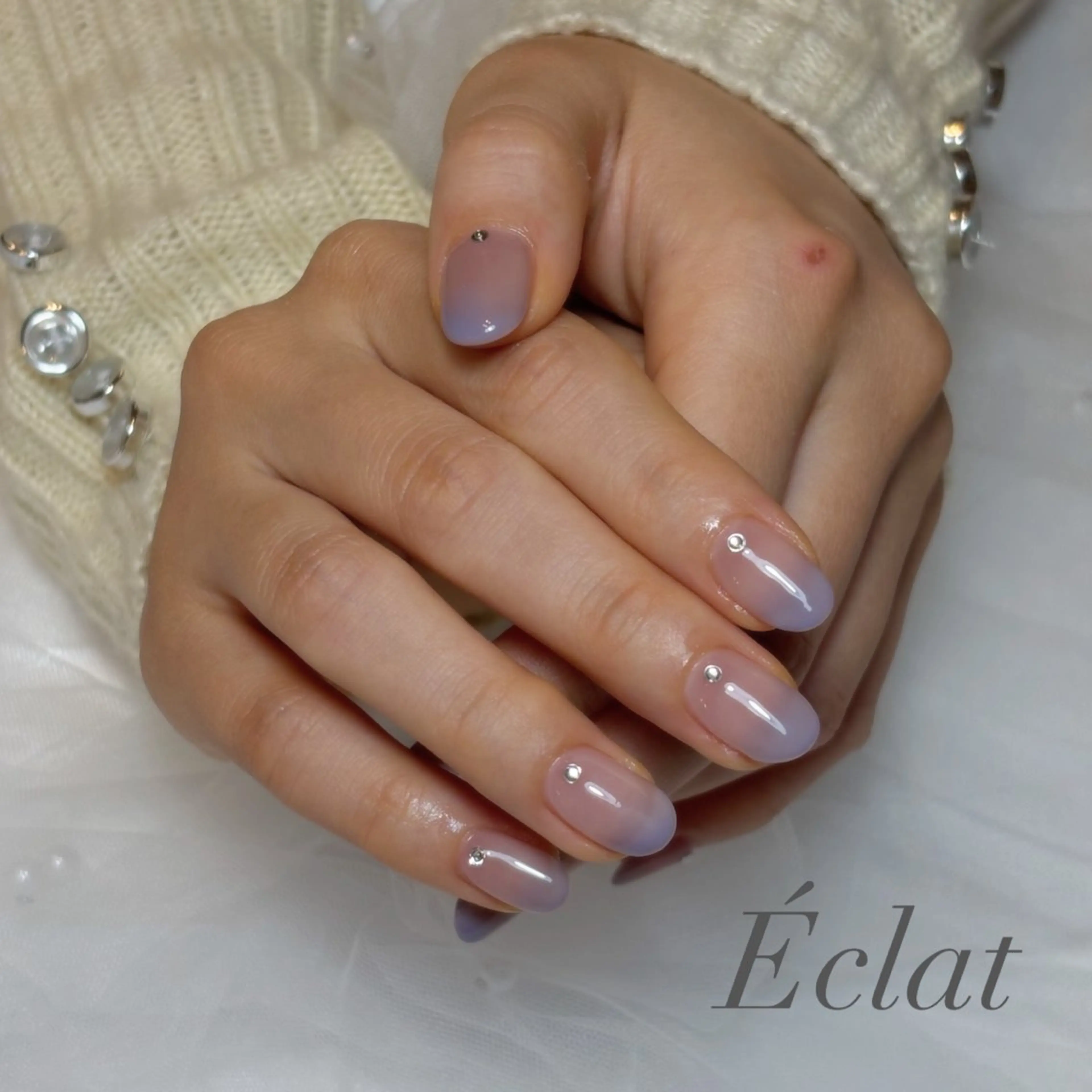 ネイル ブラウン グラデーション ハンドネイル nail salon Éclatのネイルデザイン