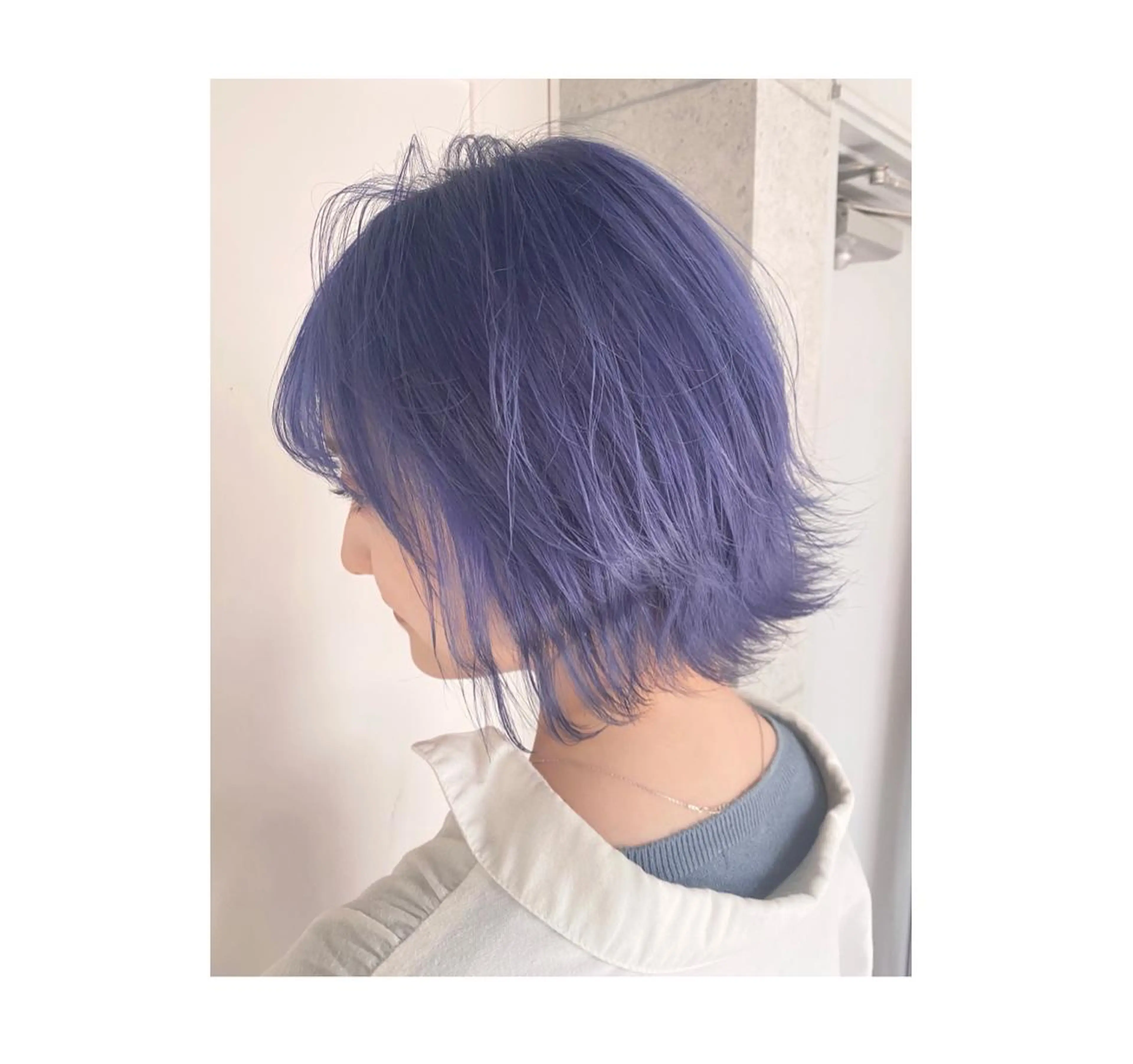 ショート カラー ブルーカラー パープルカラー TSUNO🦖 派手髪/オタク美容師のヘアスタイル