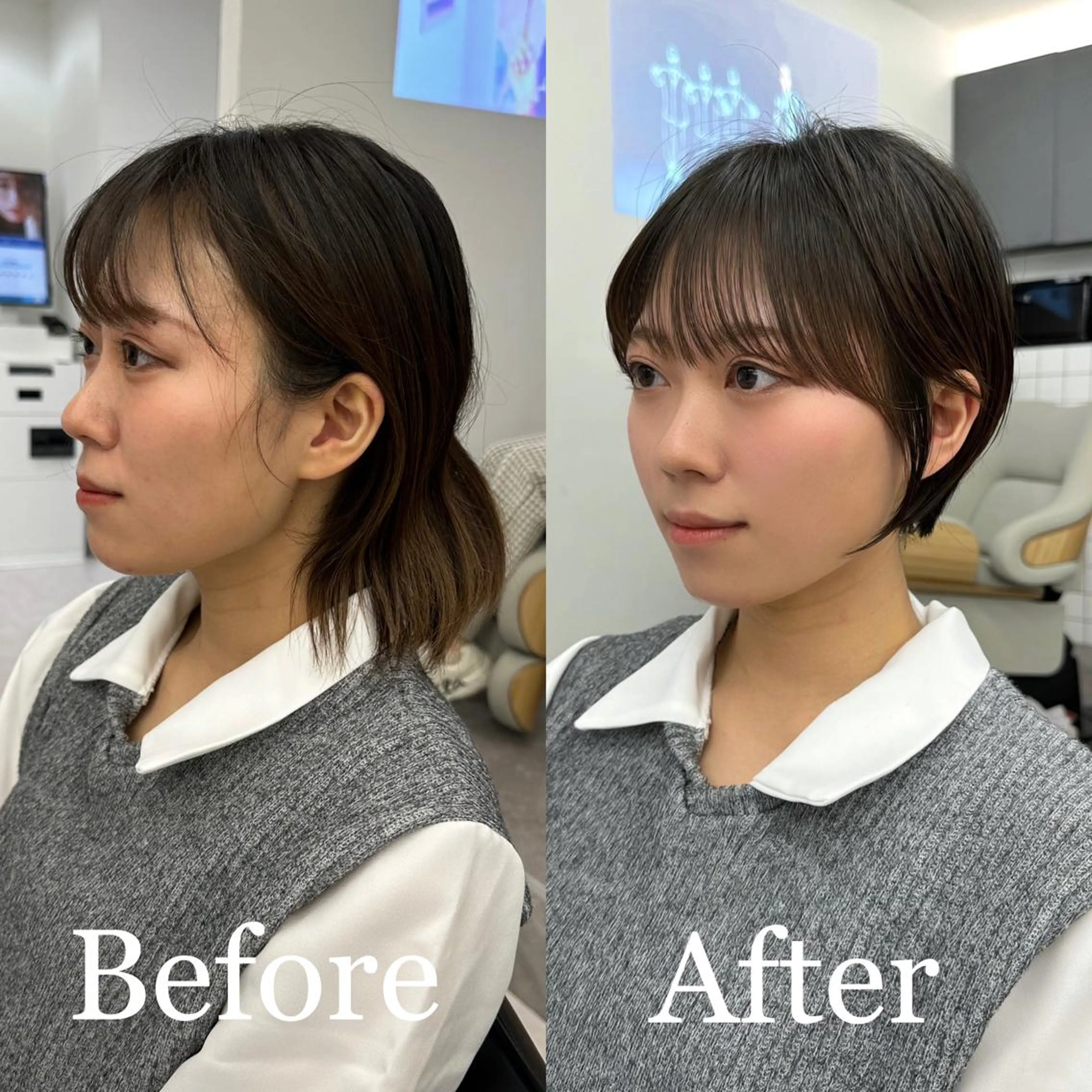 ショート ショートヘア くすみカラー、大場猛のヘアスタイル