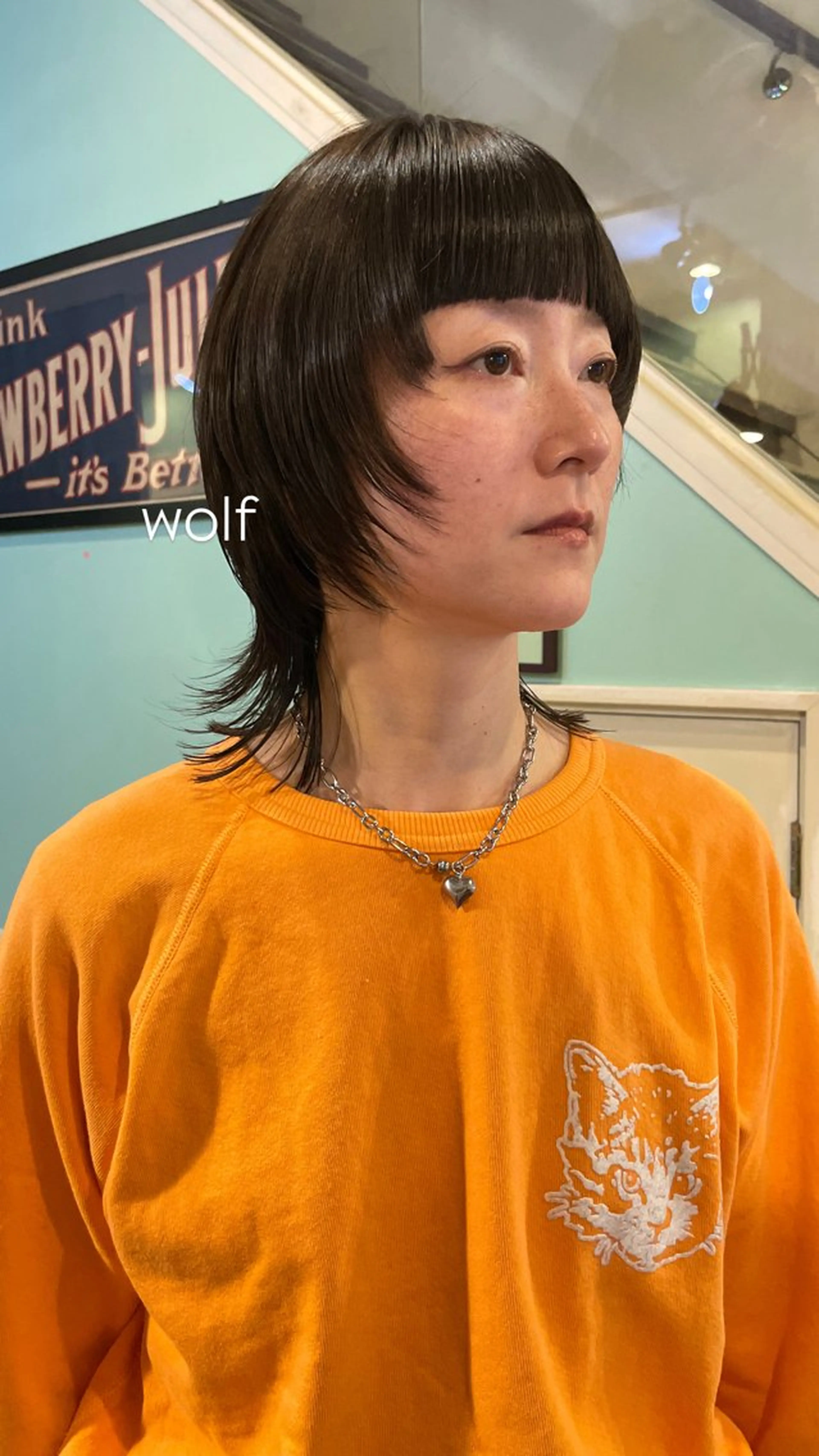 ミディアム ウルフカット カット Sourire西大分 ☘️いけだ あおいのヘアスタイル