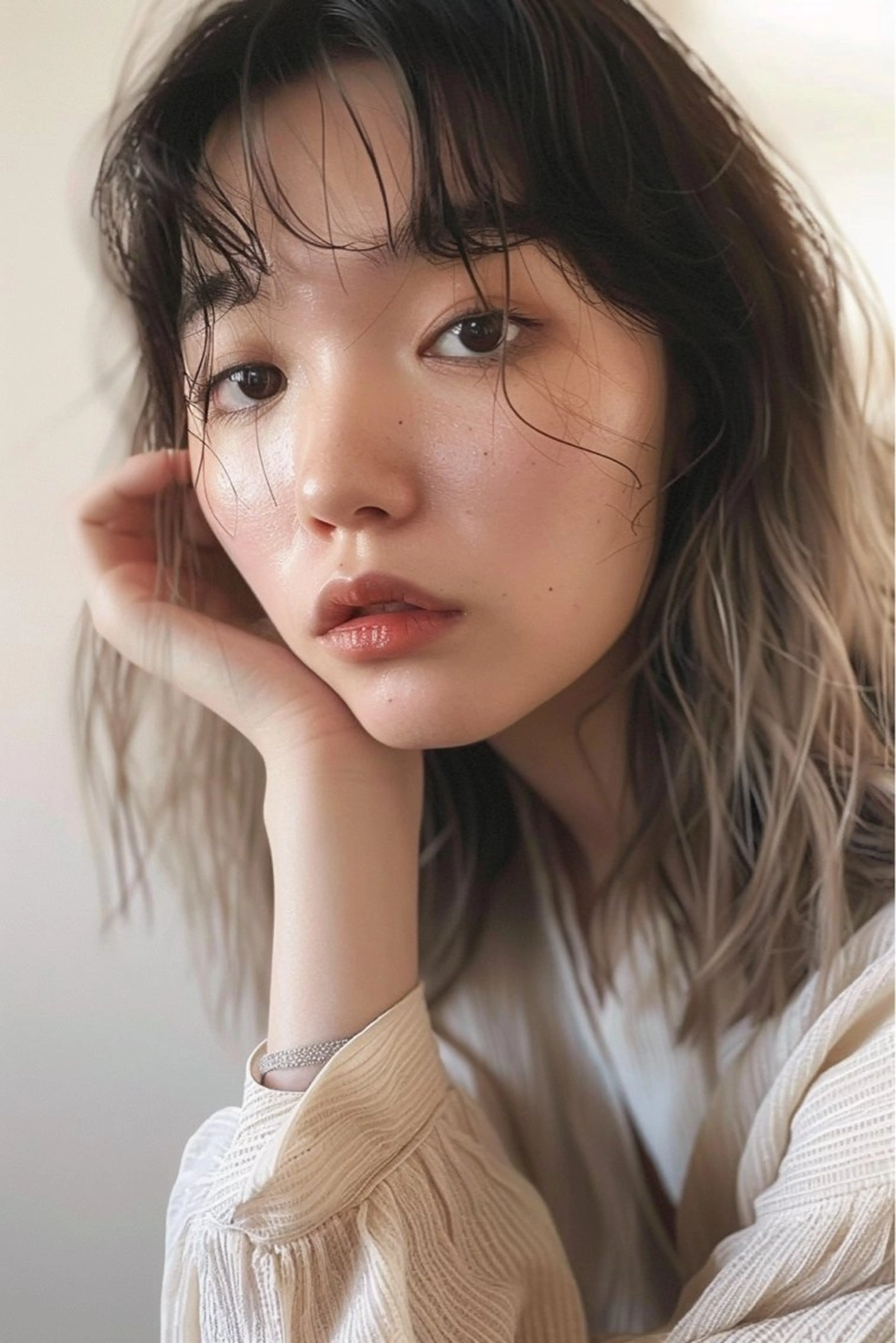 ミディアム カラー カット ヘアカラー トリートメント ☀️Luana☀️ 公式/大通のヘアスタイル