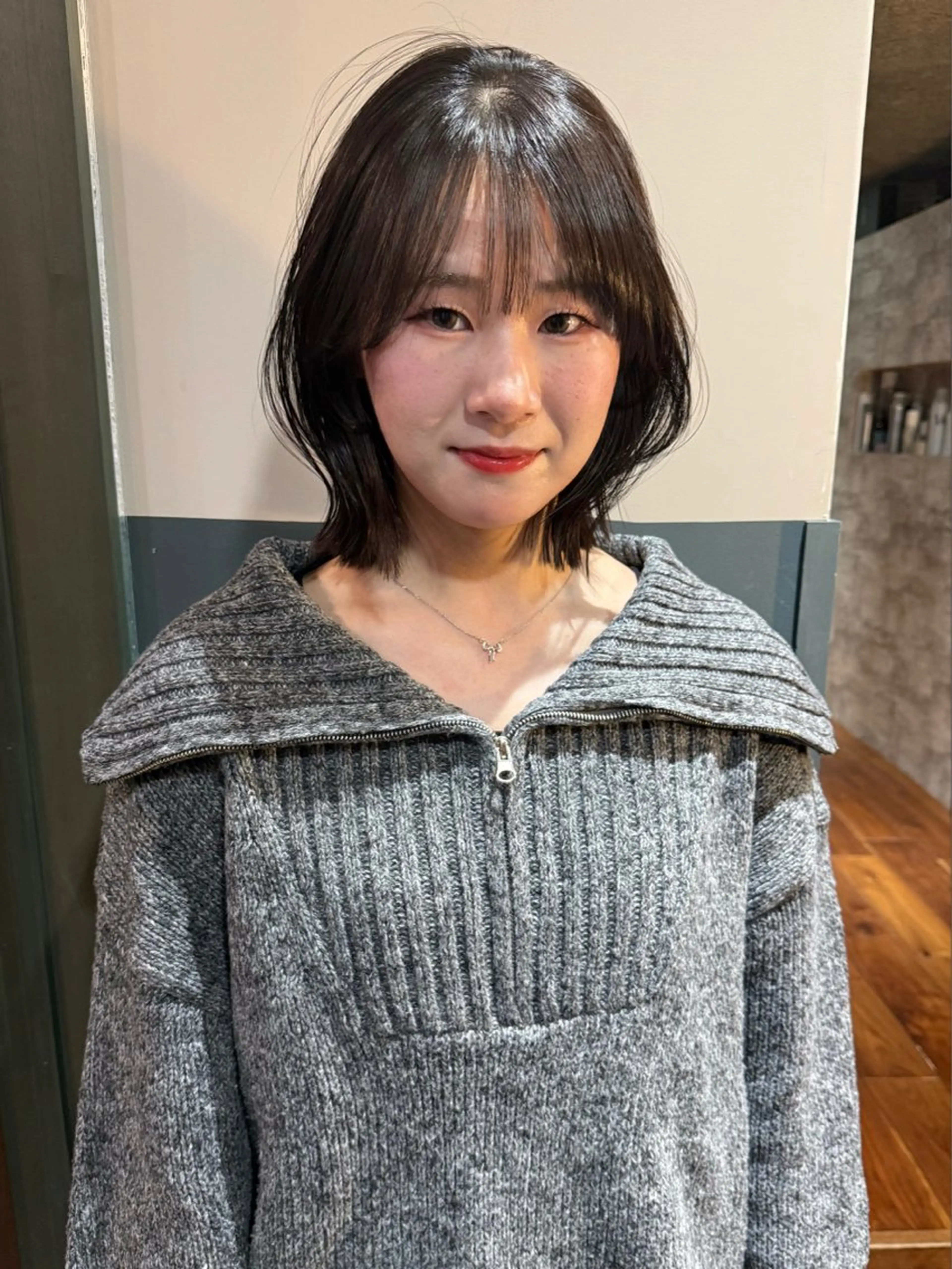 ミディアム カラー パーマ 似合わせカット カット ヘアカラー 縮毛矯正 トリートメント mai / linoah˚✧のヘアスタイル