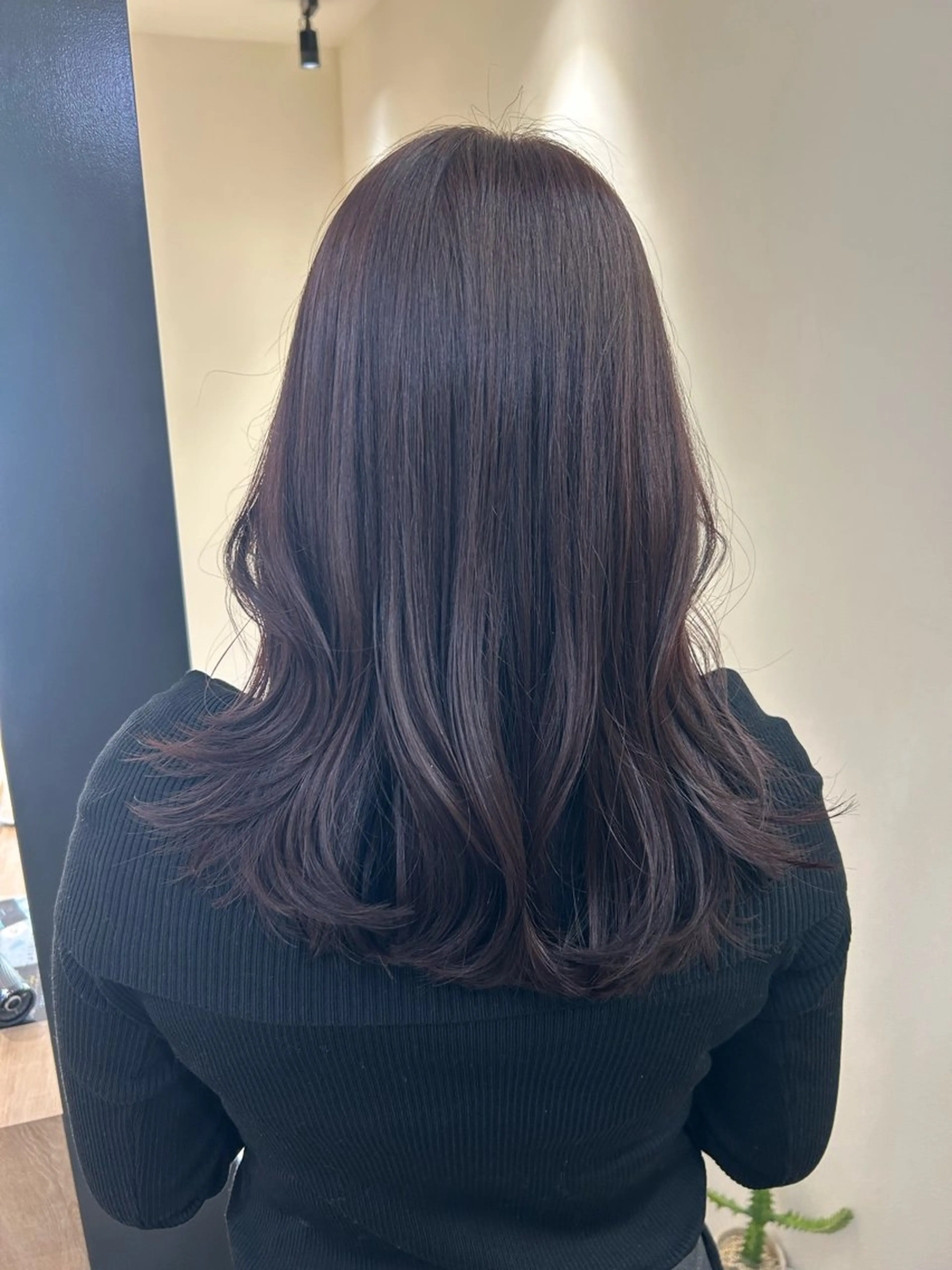 セミロング カラー ブラウンカラー ピンクカラー ピンクブラウン hub hair レイヤー/透明感のヘアスタイル
