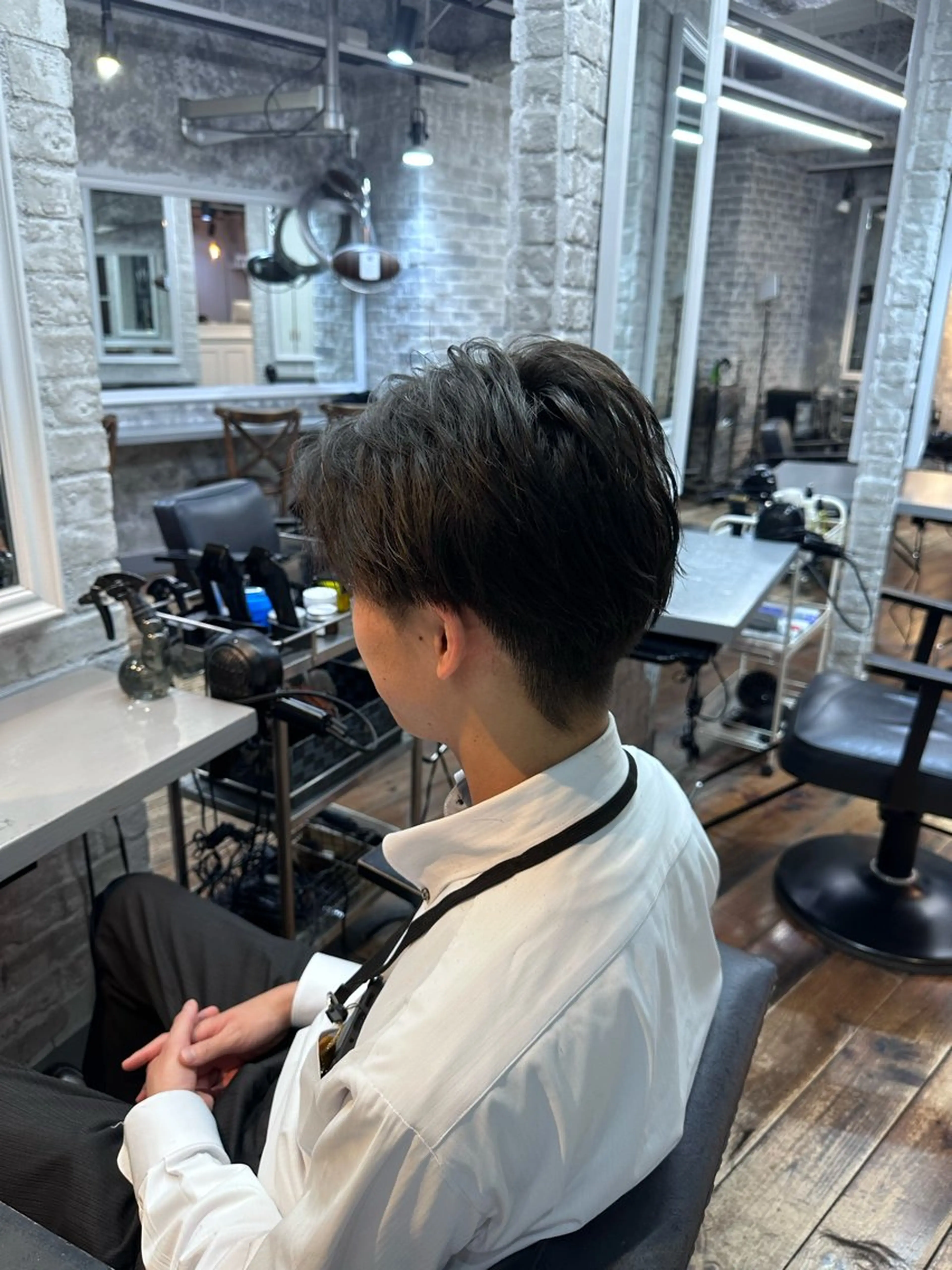 ショート パーマ メンズ カット 🩵つなぎショート✨ パーマスタイル みくのヘアスタイル