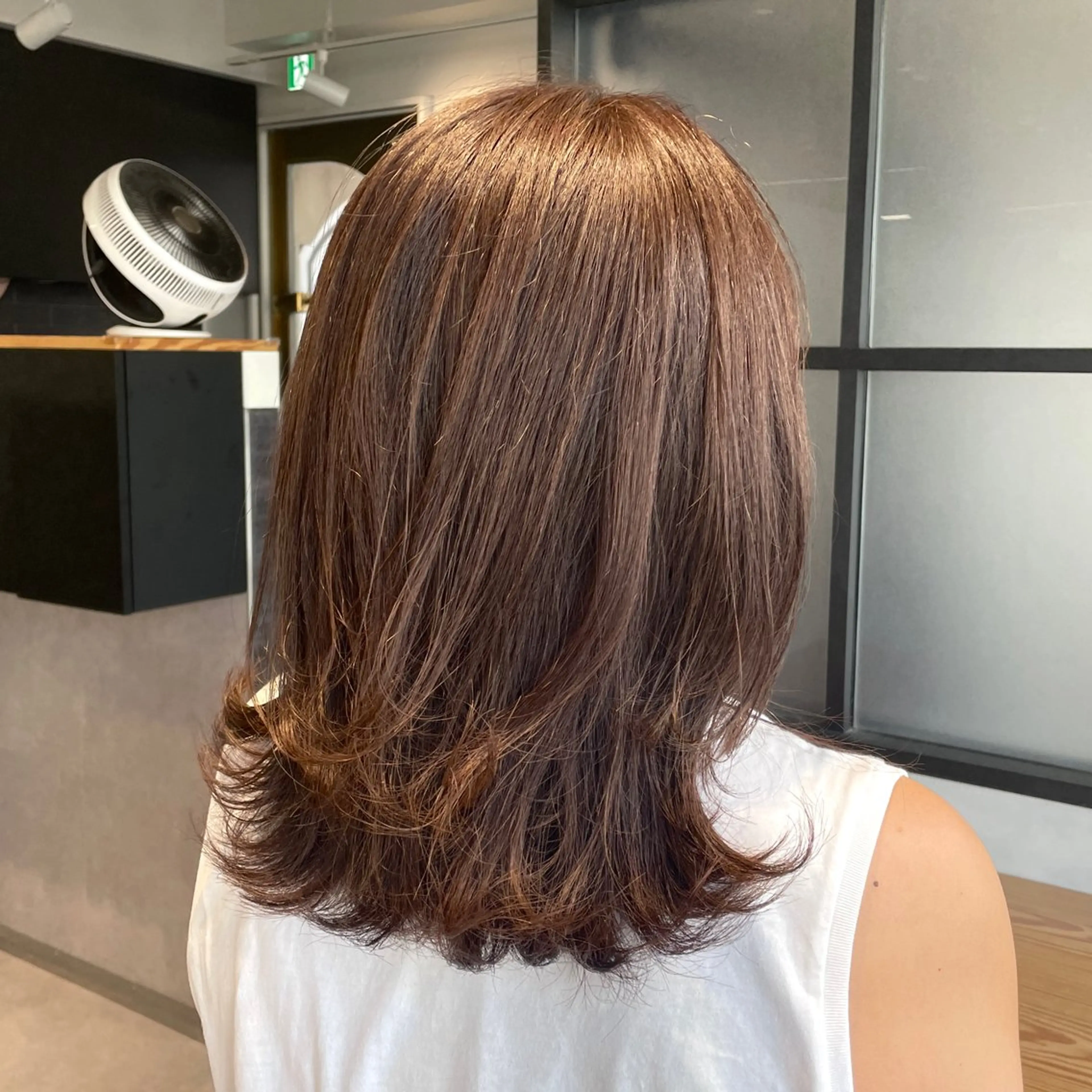 ミディアム カラー 透明感カラー ハイライトカラー ハイライト カット ヘアカラー トリートメント ヘッドスパ matka白髪ぼかし 大人ヘア/KEIKOのヘアスタイル