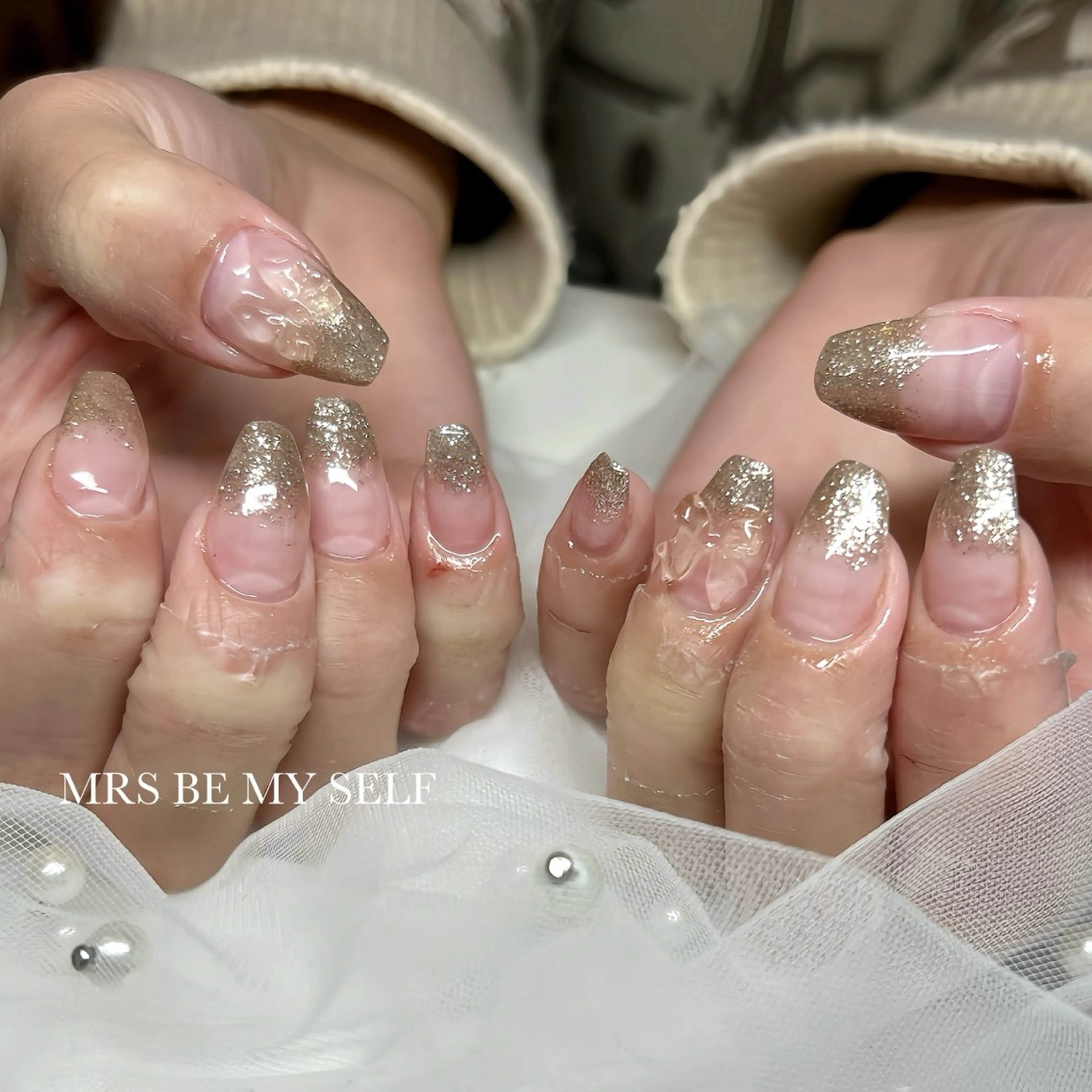 ネイル グラデーション ラメ(グリッター) ラメグラデーション MRS/ miyu🎀のネイルデザイン