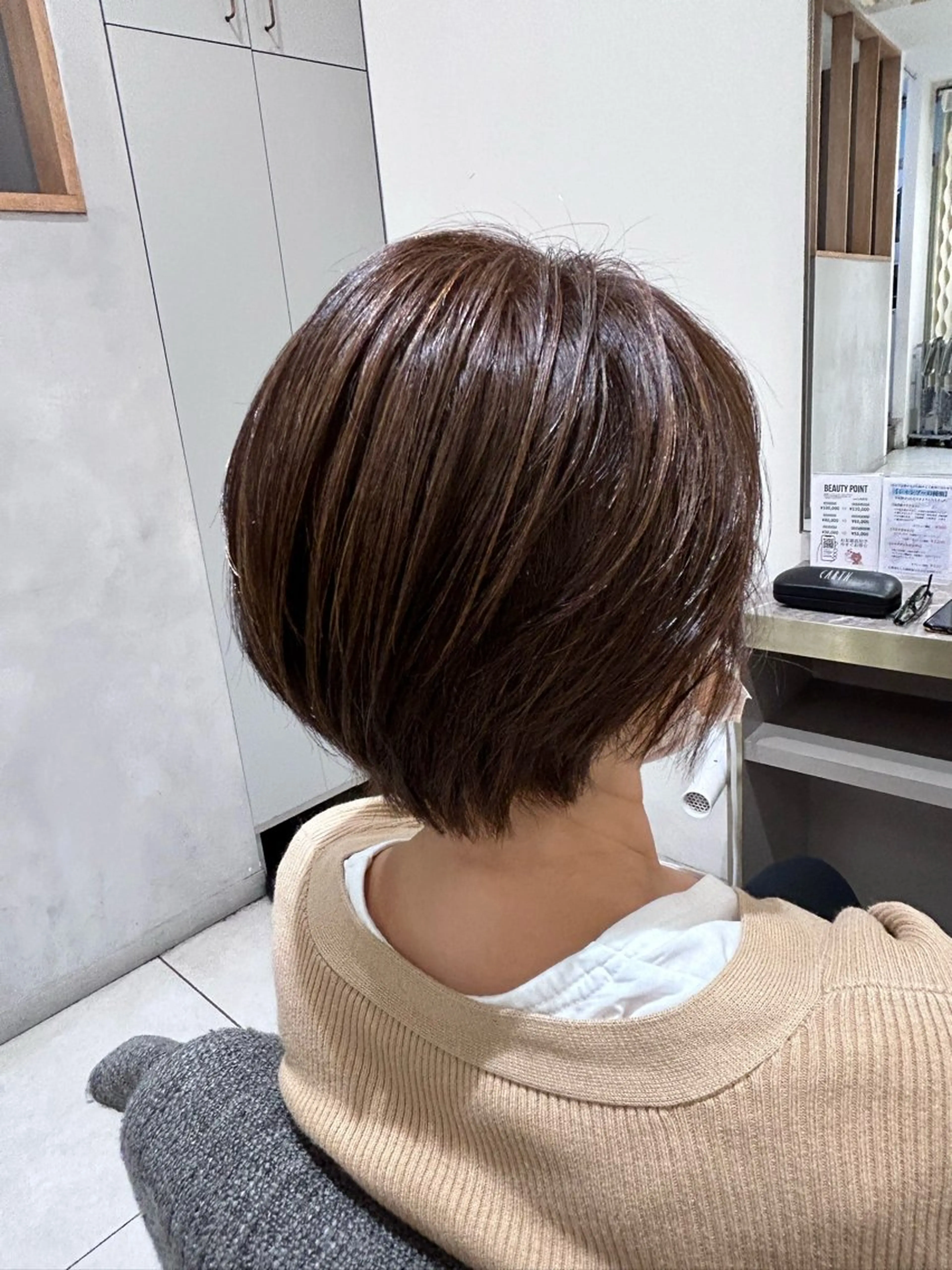ショート カラー ハイライトカラー ハイライト 渡辺　亮/ 白髪ぼかし/髪質改善のヘアスタイル