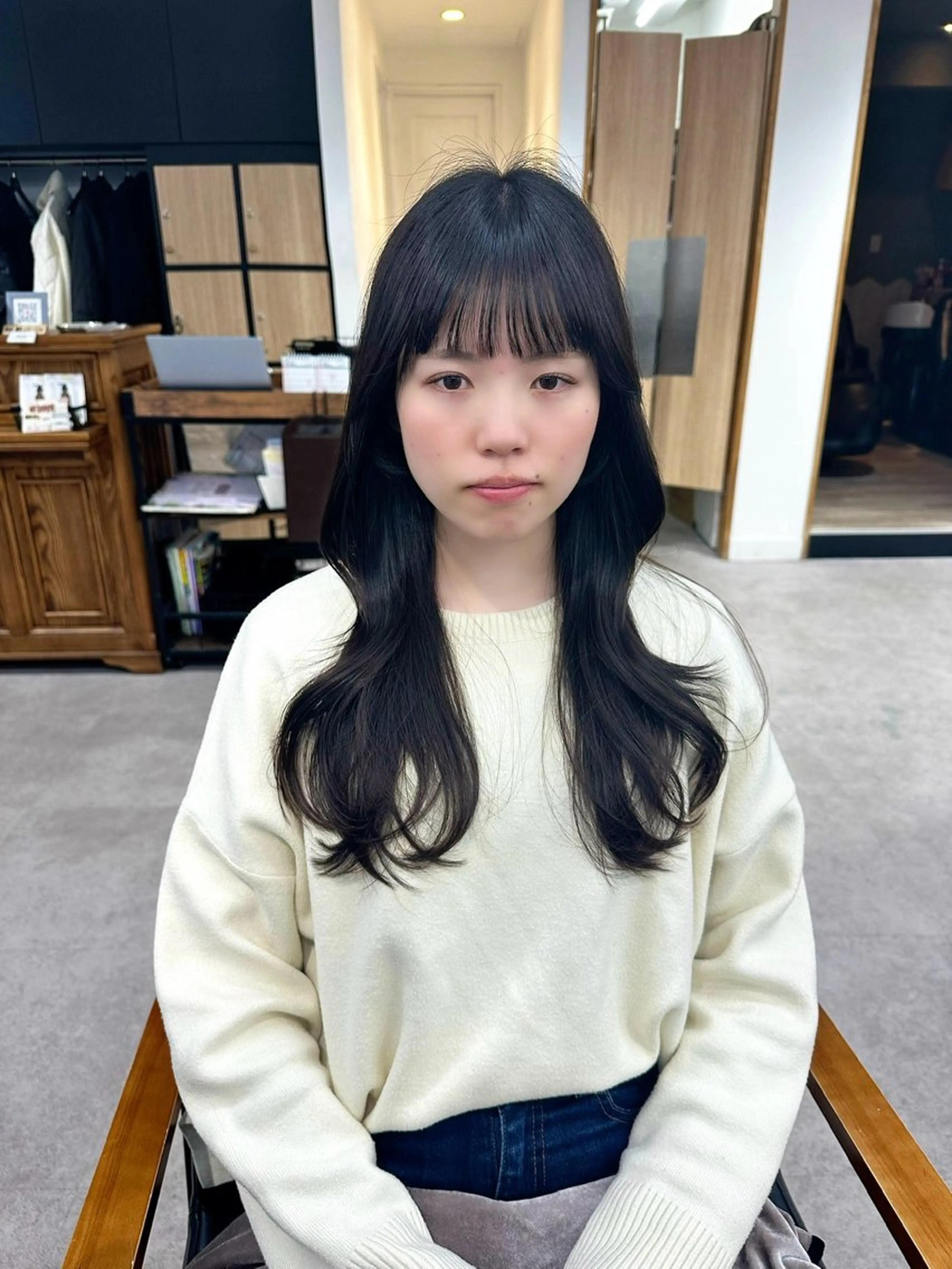 ロング カラー パーマ ヘアアレンジ メンズ キッズ カット ヘアカラー レイヤーカット 🌿透け感カラーのヘアスタイル