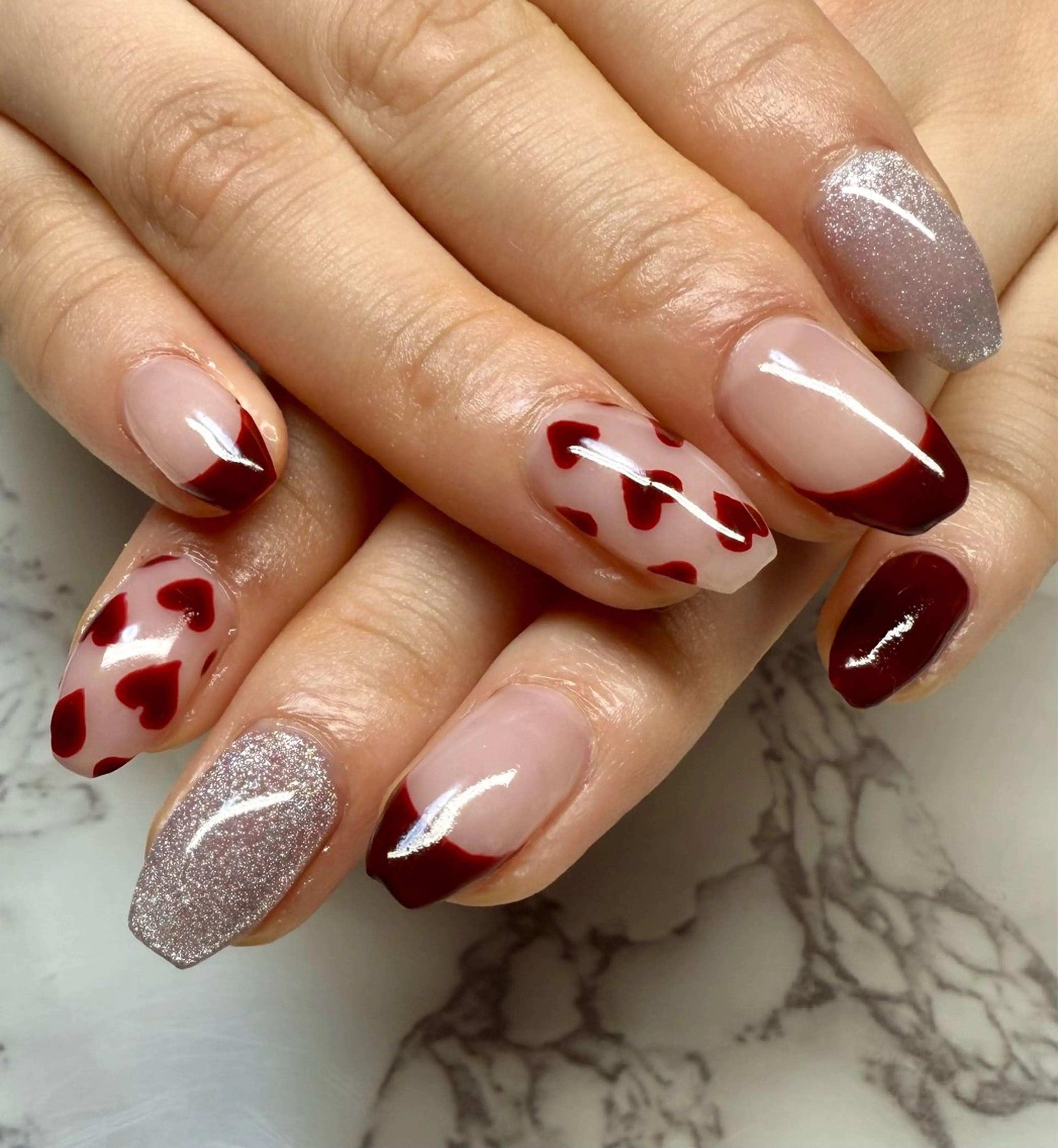 ネイル アートネイル チークネイル フレンチネイル キラキラネイル マグネットネイル Mai’s nailのネイルデザイン
