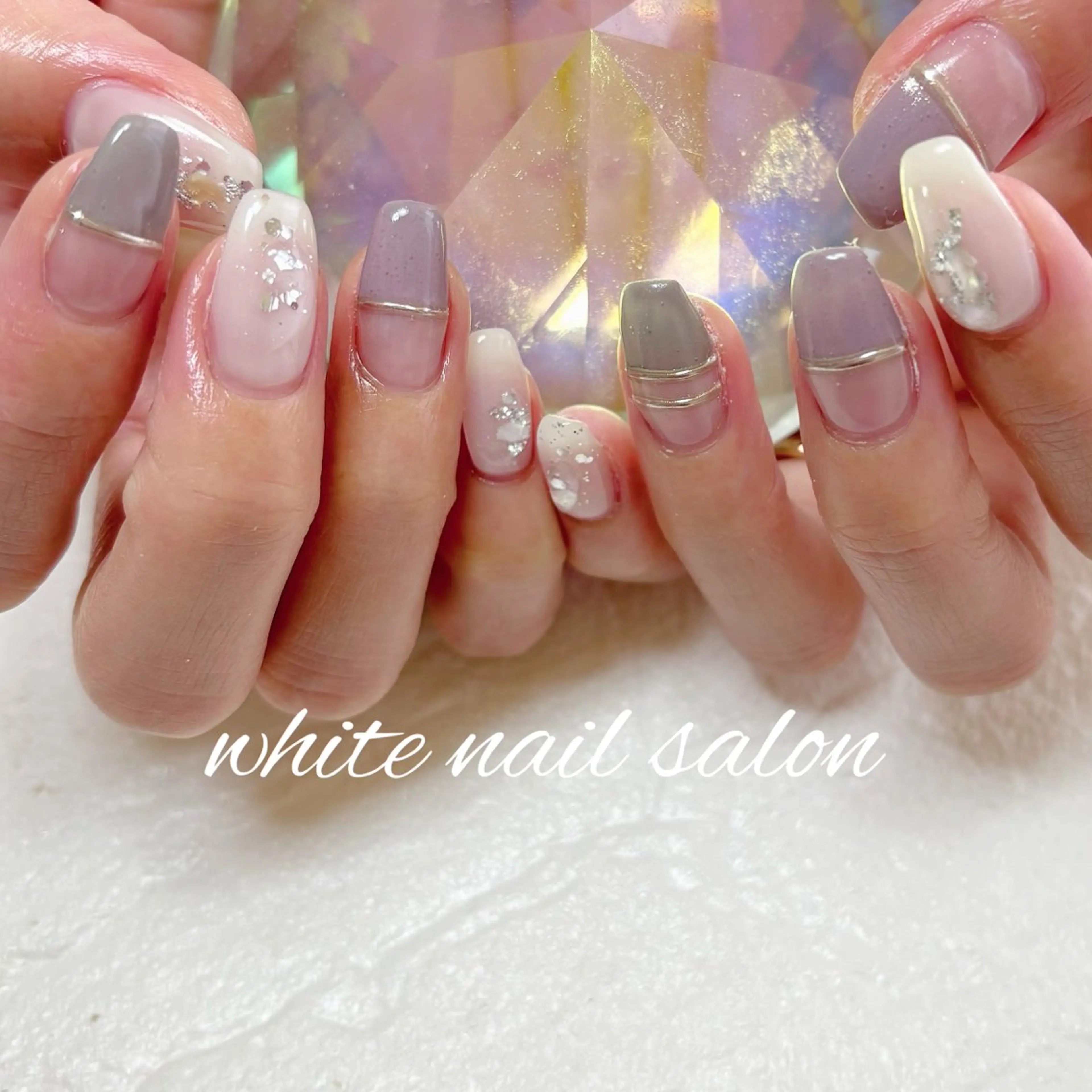 ネイル フットネイル 持ち込み ハンドネイル white nail salonのネイルデザイン