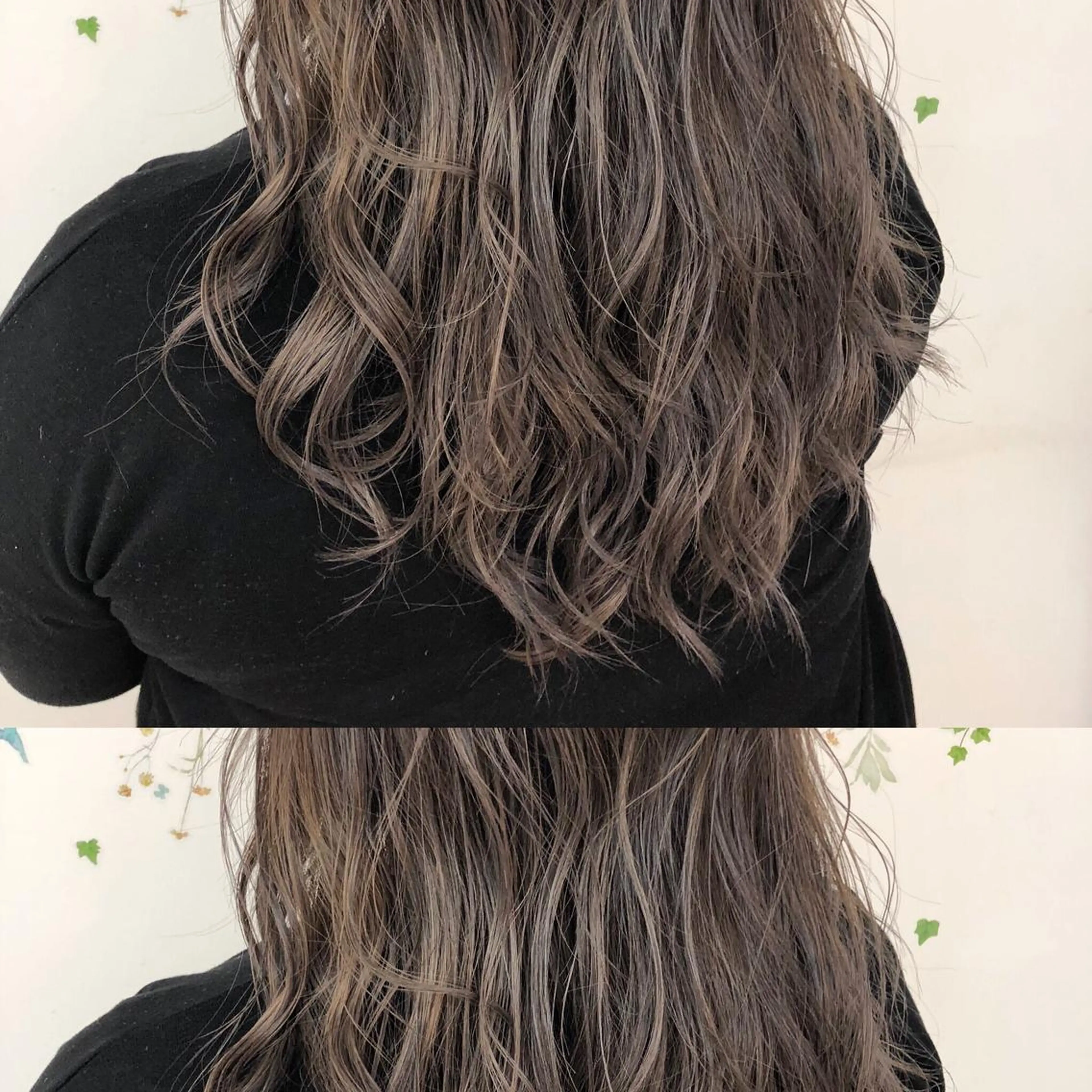 ロング カラー アッシュ バレイヤージュ ブリーチ 透明感カラー グラデーションカラー 三鷹で1番ショート ボブをカットする新谷のヘアスタイル