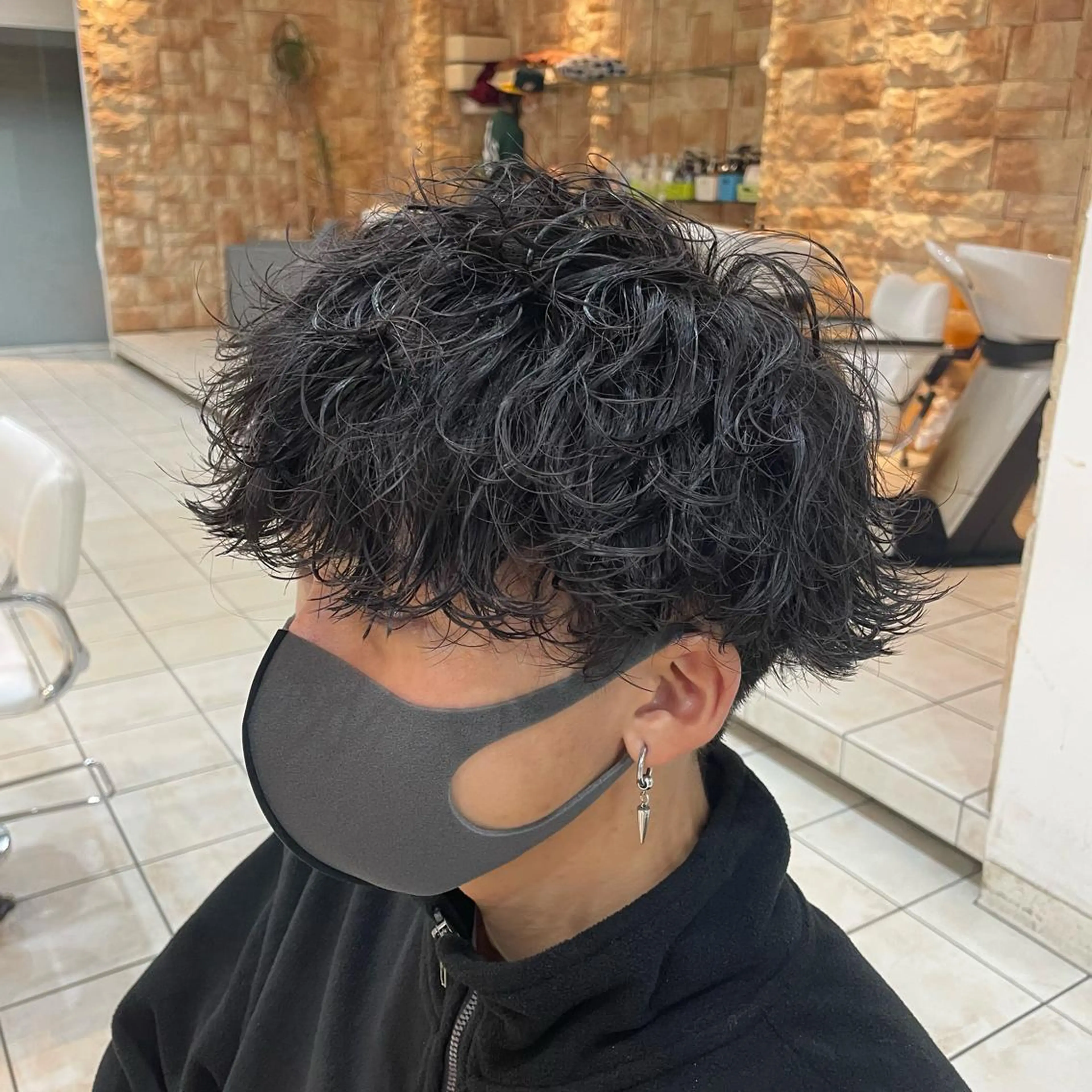 ショート パーマ メンズ シャドウパーマ/縦落 ちパーマ 大久保拓実のヘアスタイル