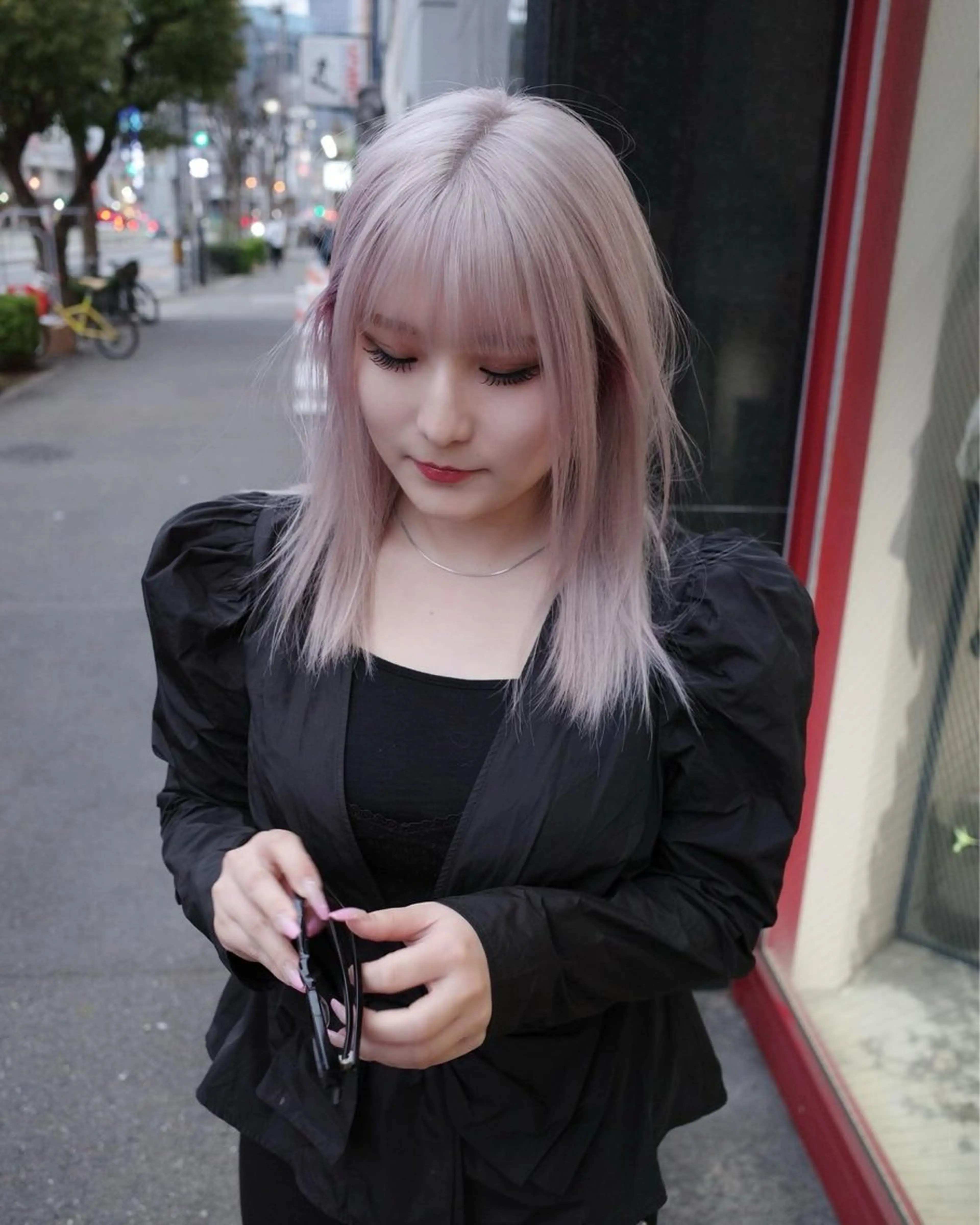 セミロング カラー 顔まわりレイヤー レイヤーカット ウルフカット カット ヘアカラー トリートメント ウルフ/レイヤー/ 渋谷🔮Yudaiのヘアスタイル