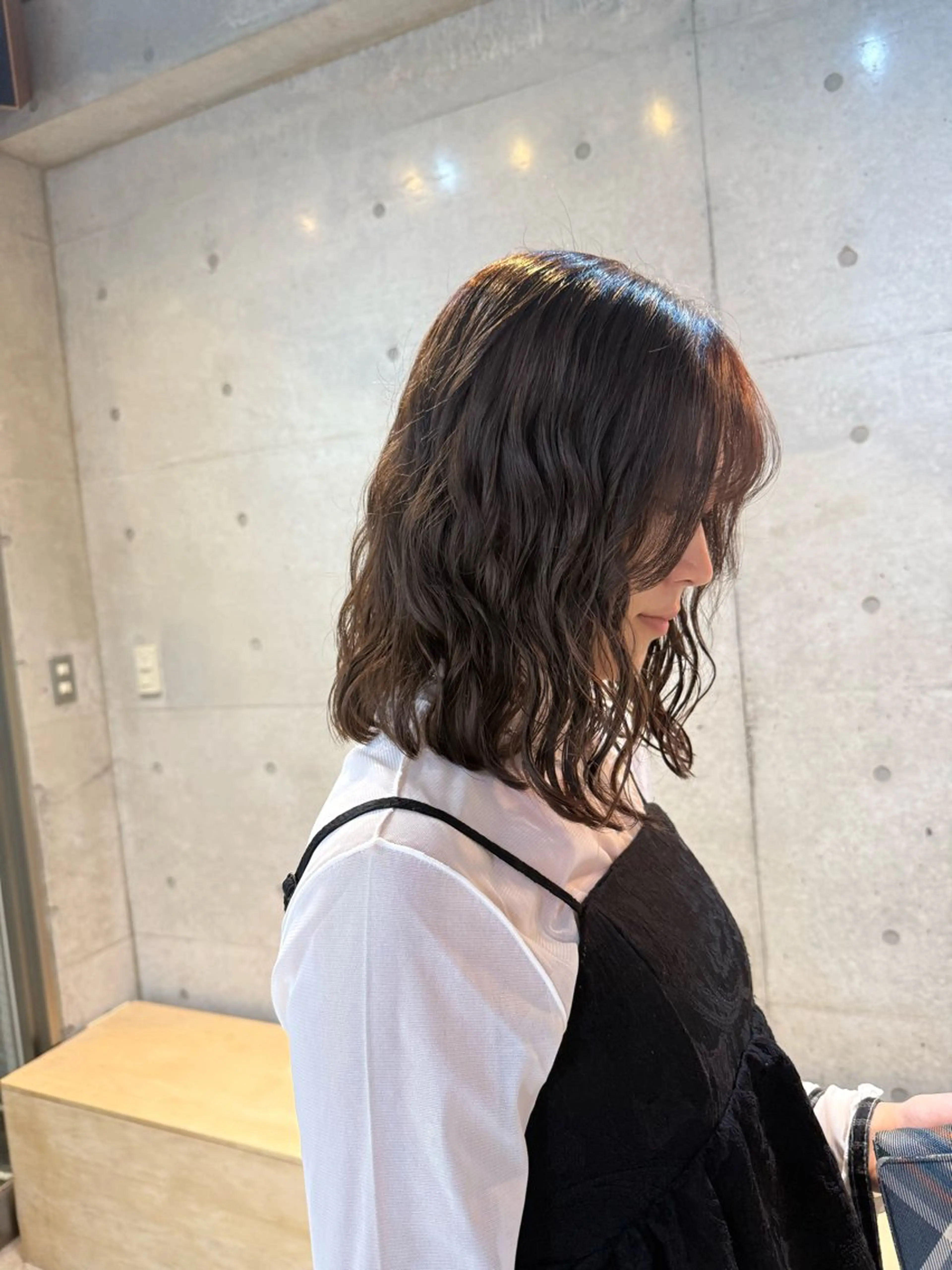 ミディアム カット ヘアカラー パーマ トリートメント デジタルパーマ/ ウェーブパーマ/神野のヘアスタイル