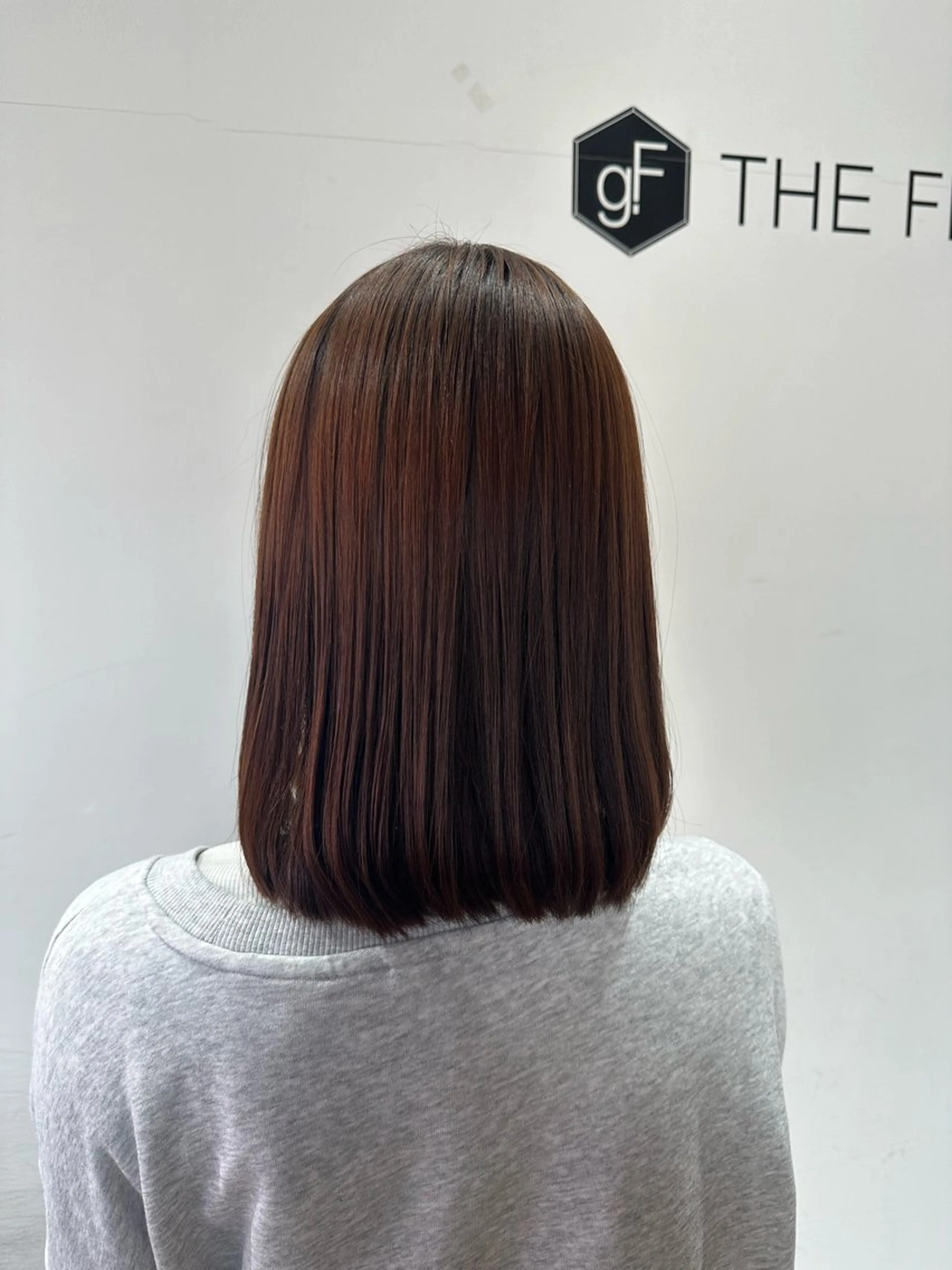 ミディアム 縮毛矯正 いまじゅく あおいのヘアスタイル