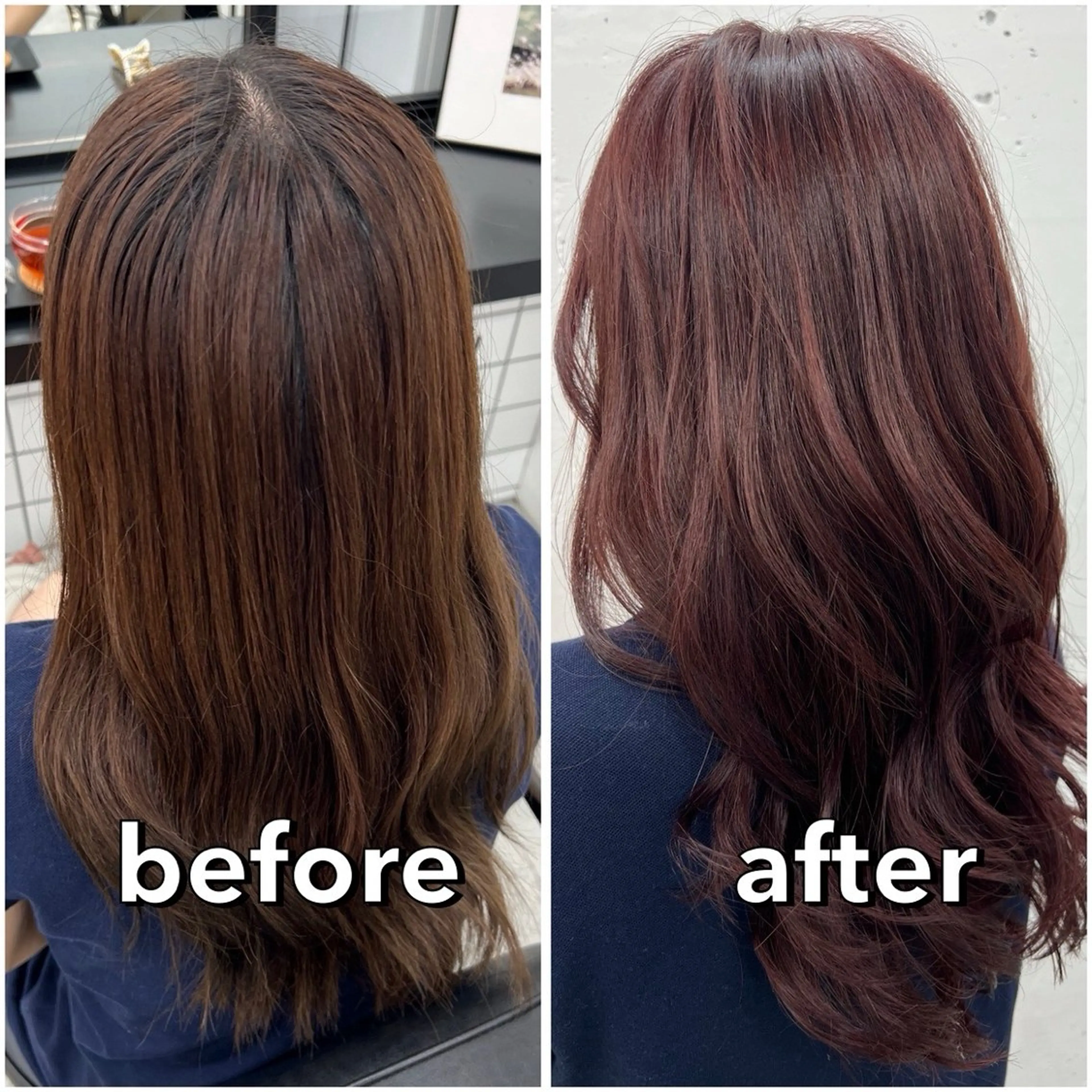 セミロング カラー ボルドーカラー ヘアカラー 🌷︎あすか🌷 JILLSTUDIOのヘアスタイル