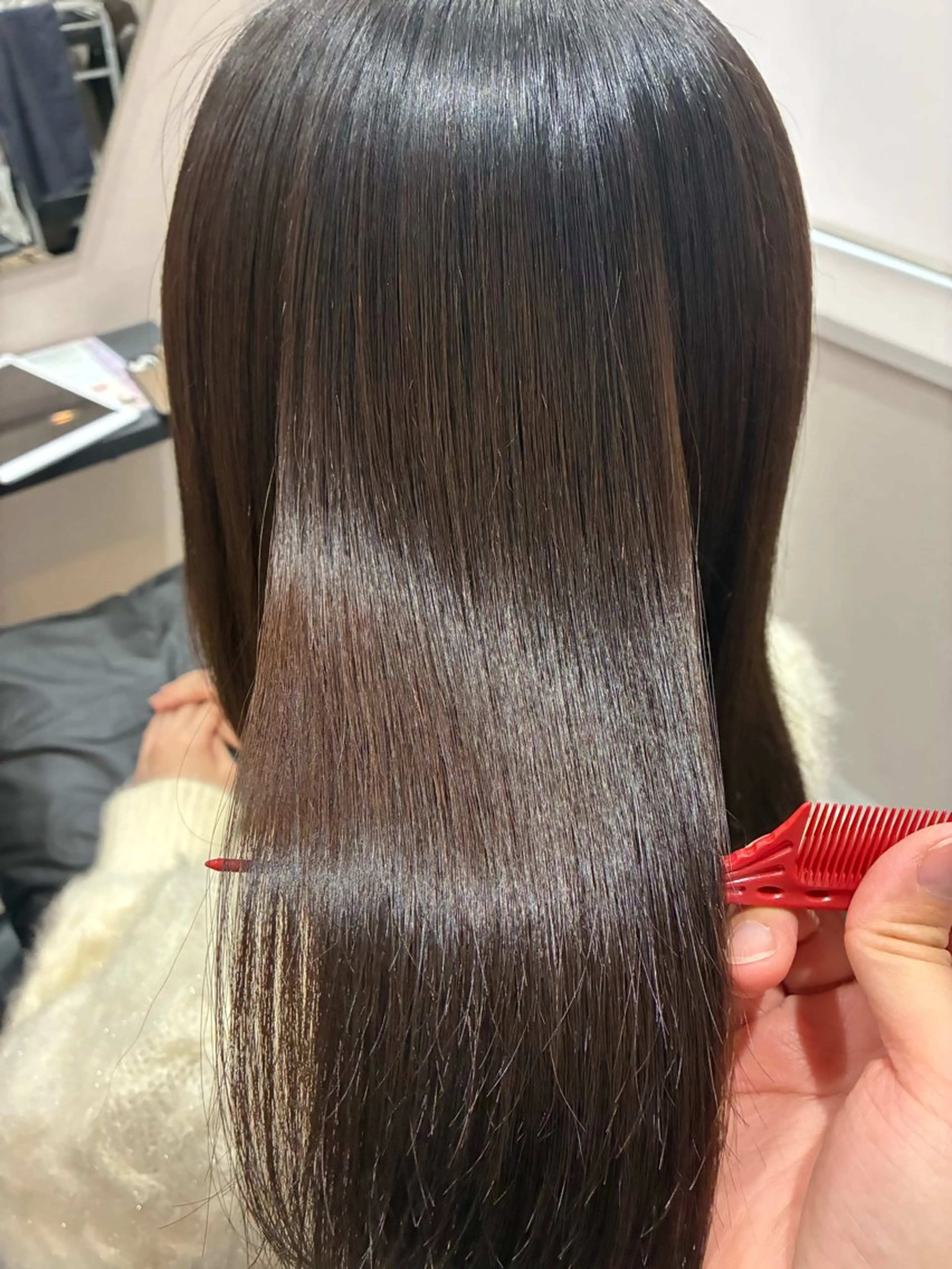 セミロング 縮毛矯正 美髪×髪質改善 🖤Yukineのヘアスタイル