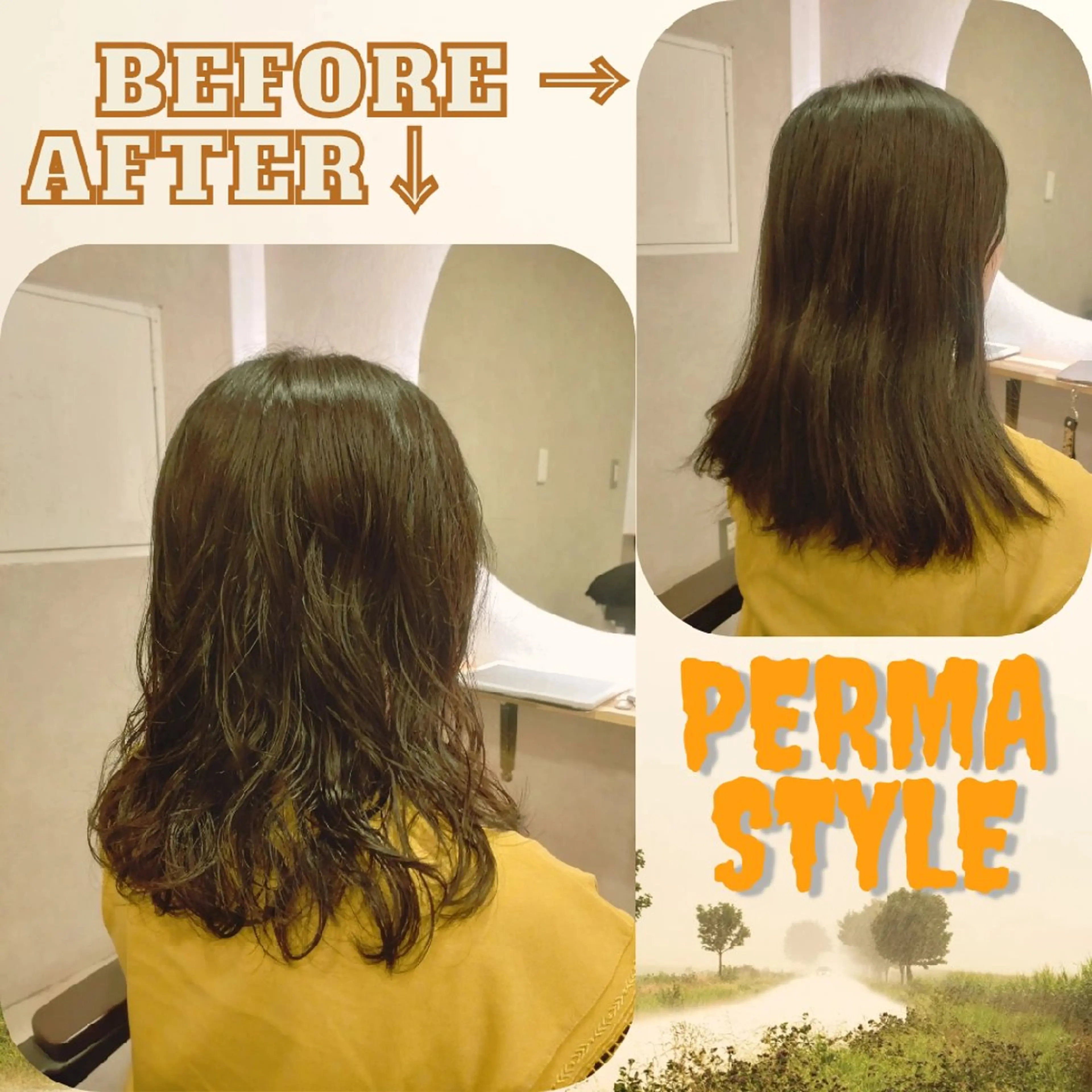 セミロング パーマ カット パーマ GR 髪質改善トリートメント×ヘッドスパ【ジーアール】所属・🌺中村🌺毎日楽し くなる髪をご提案✨のヘアスタイル