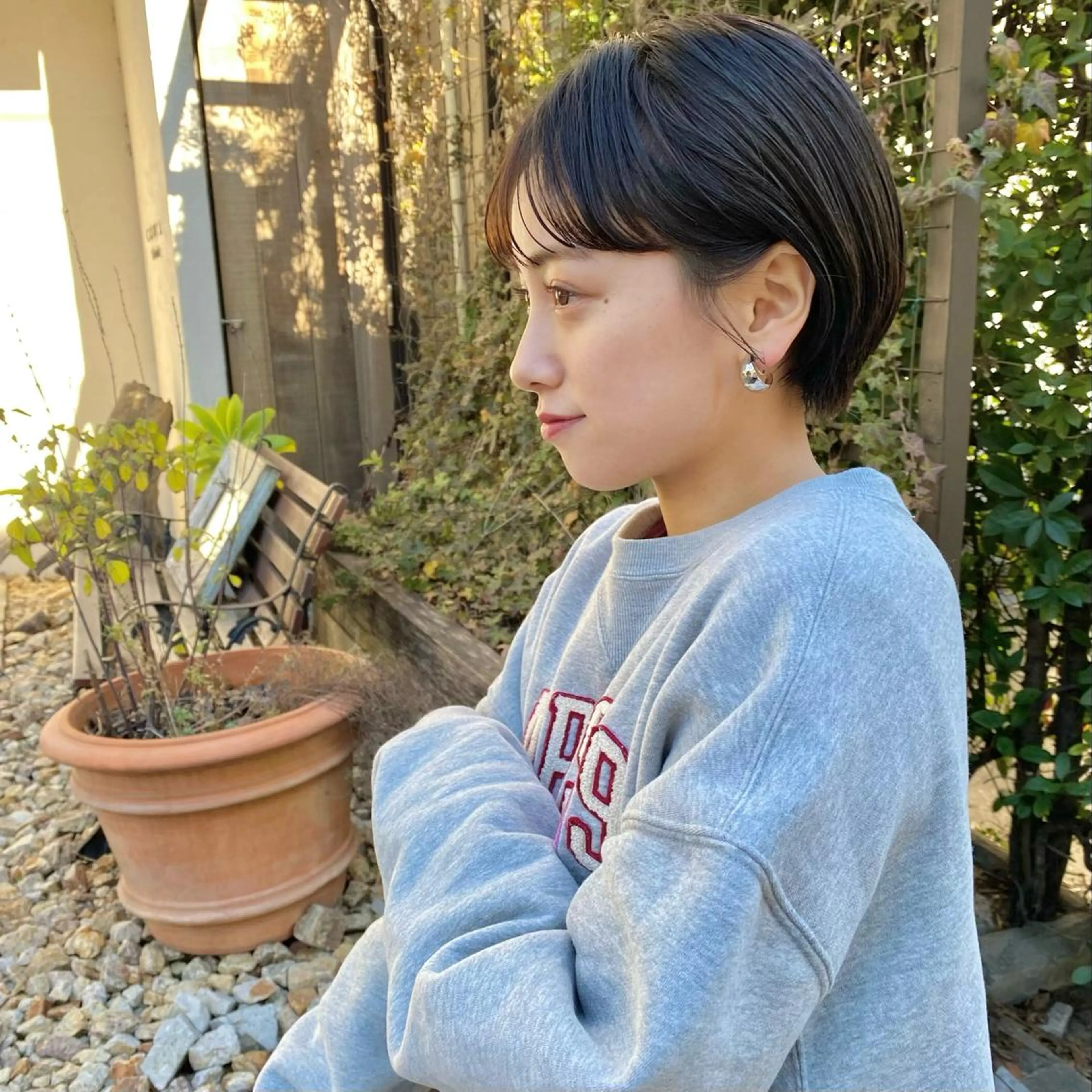 ショート カラー 透明感カラー ショートヘア カット ヘアカラー トリートメント ボブ/縮毛矯正/ レイヤー/塚田のヘアスタイル