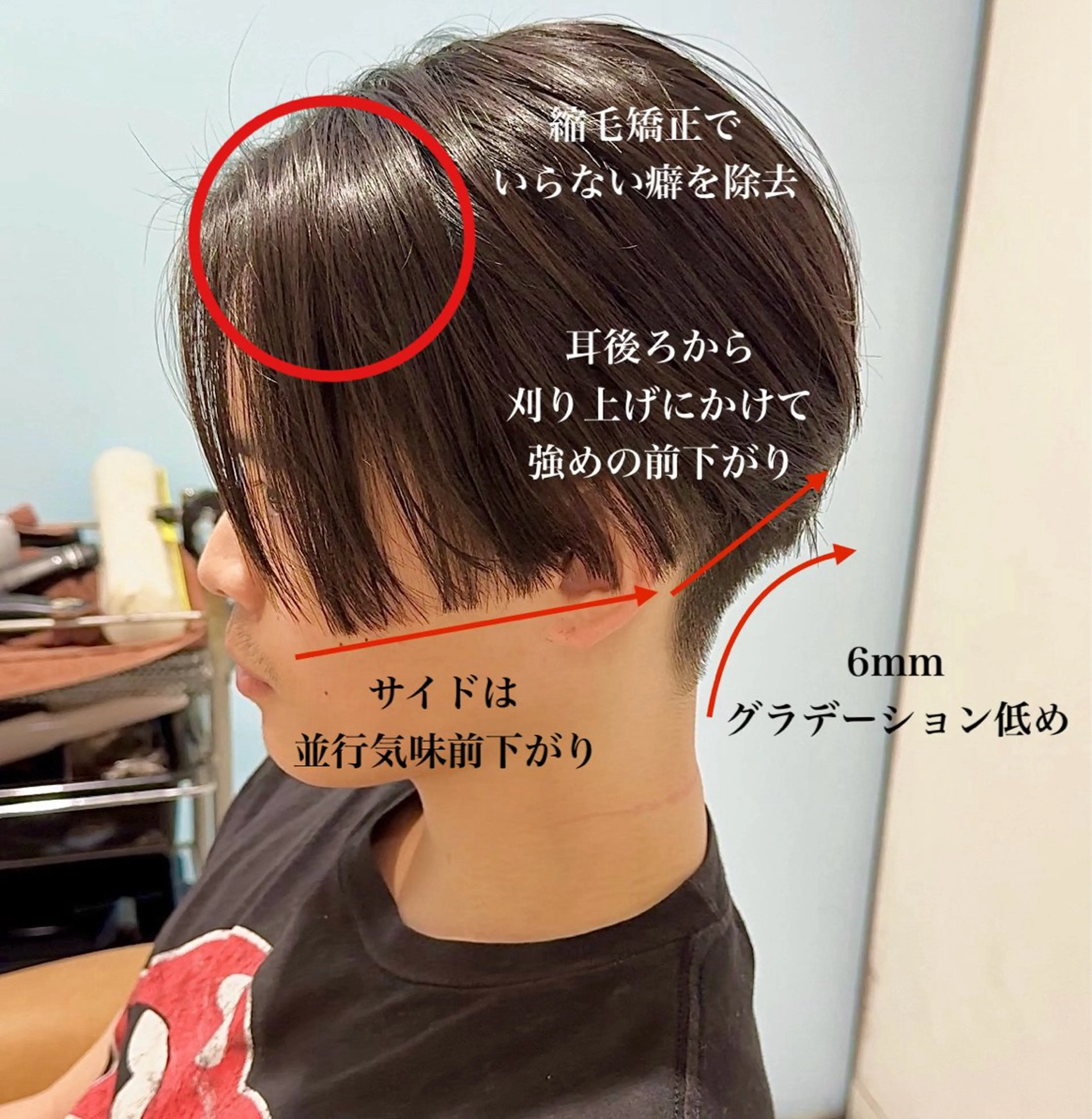 メンズ カット 縮毛矯正 トリートメント ハクヤ心斎橋 パーマ/縮毛矯正のヘアスタイル